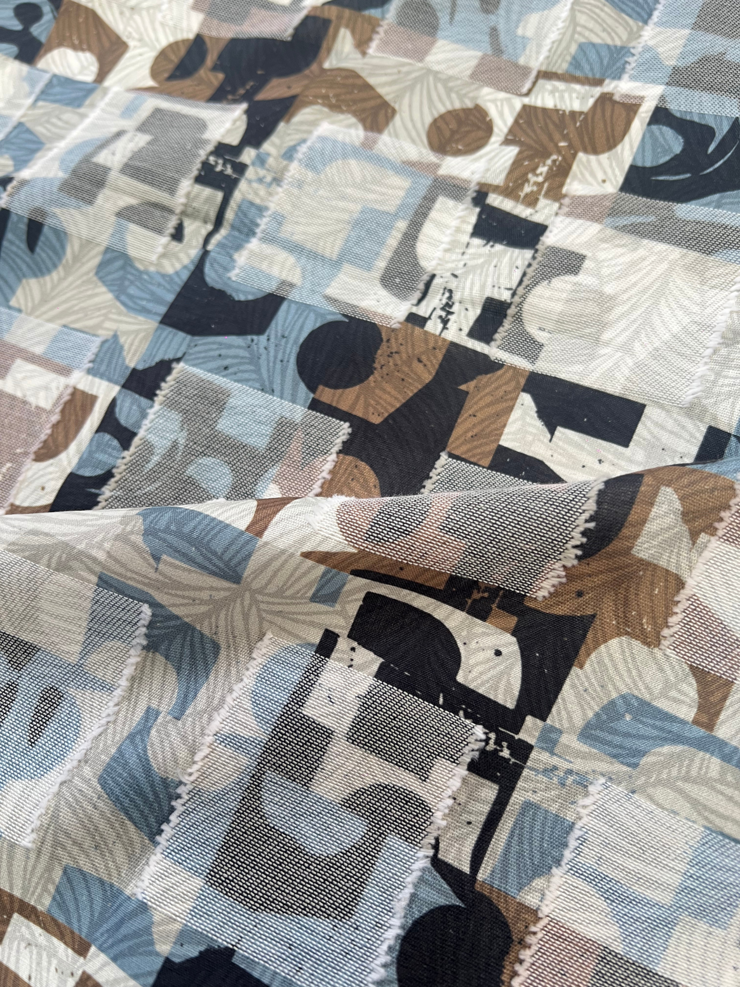 CUT WORK MULTICOLOR ABSTRACT SHIRT