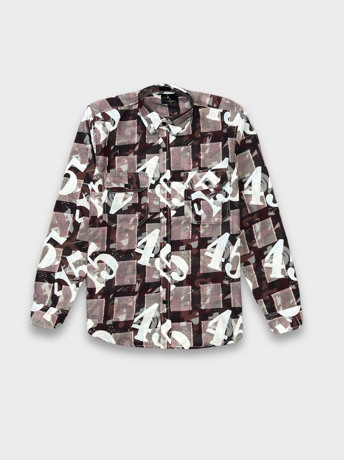 CUT WORK MULTICOLOR ABSTRACT SHIRT