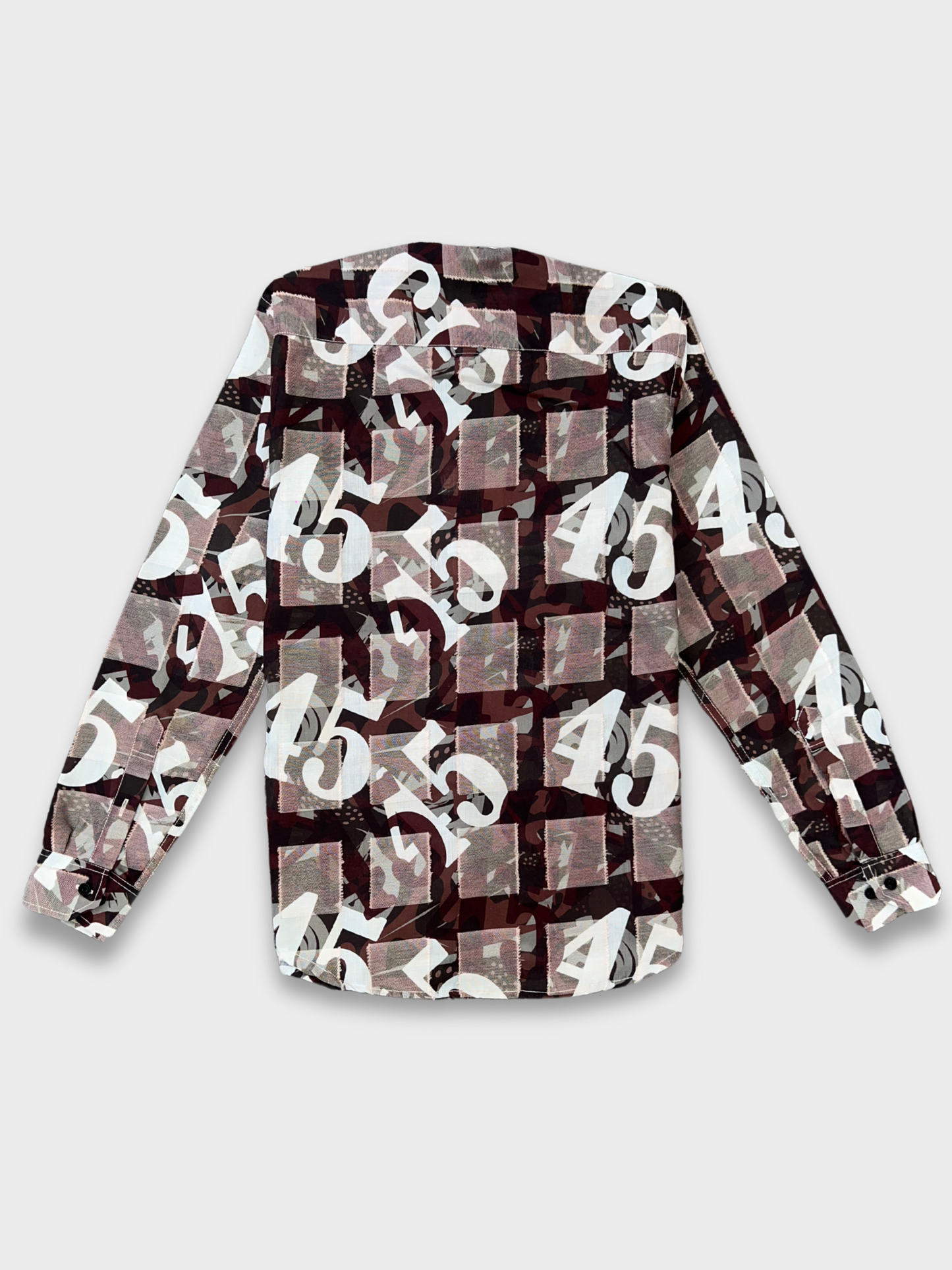CUT WORK MULTICOLOR ABSTRACT SHIRT