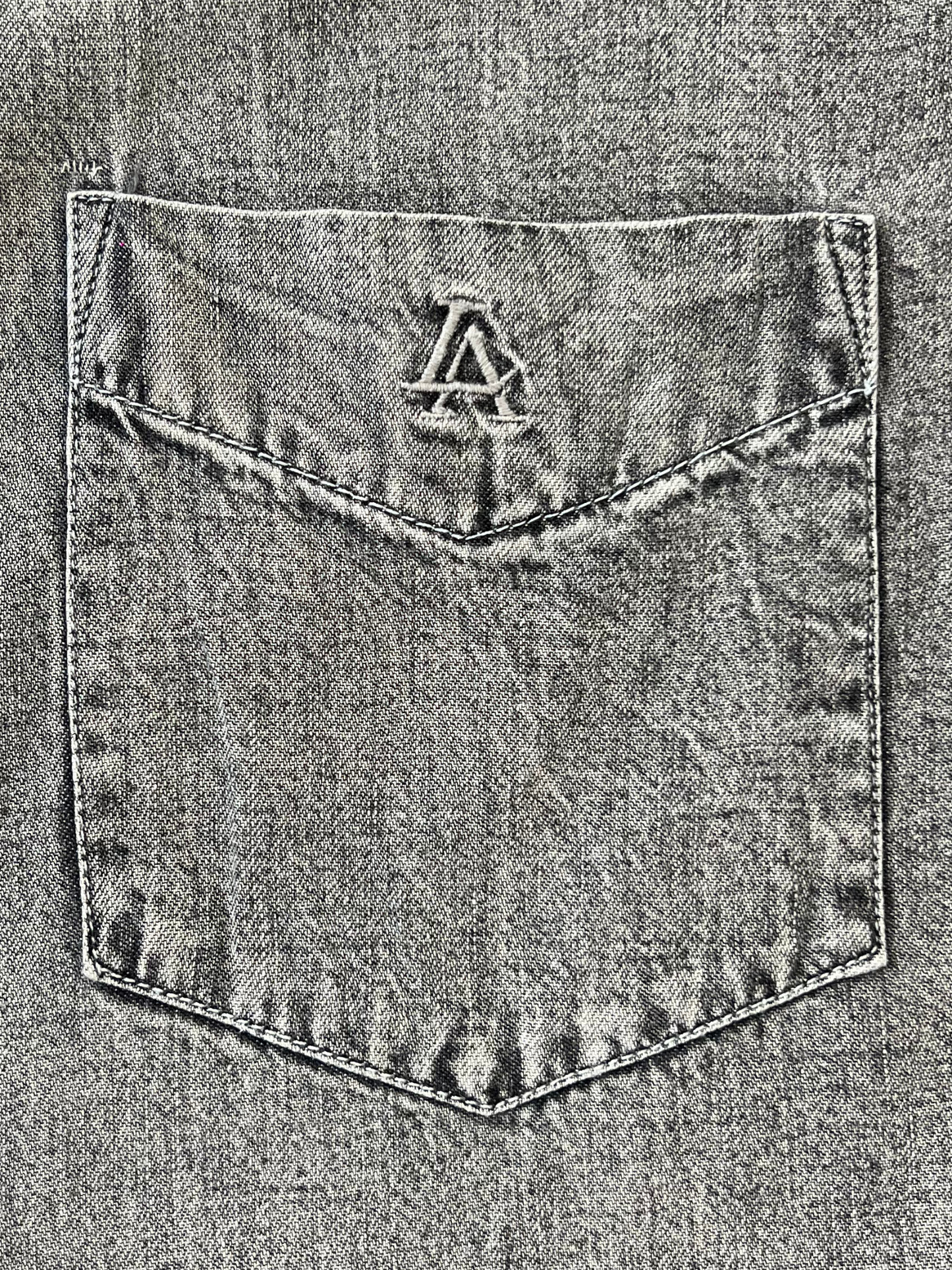 GREY SLIM FIT DENIM SHIRT