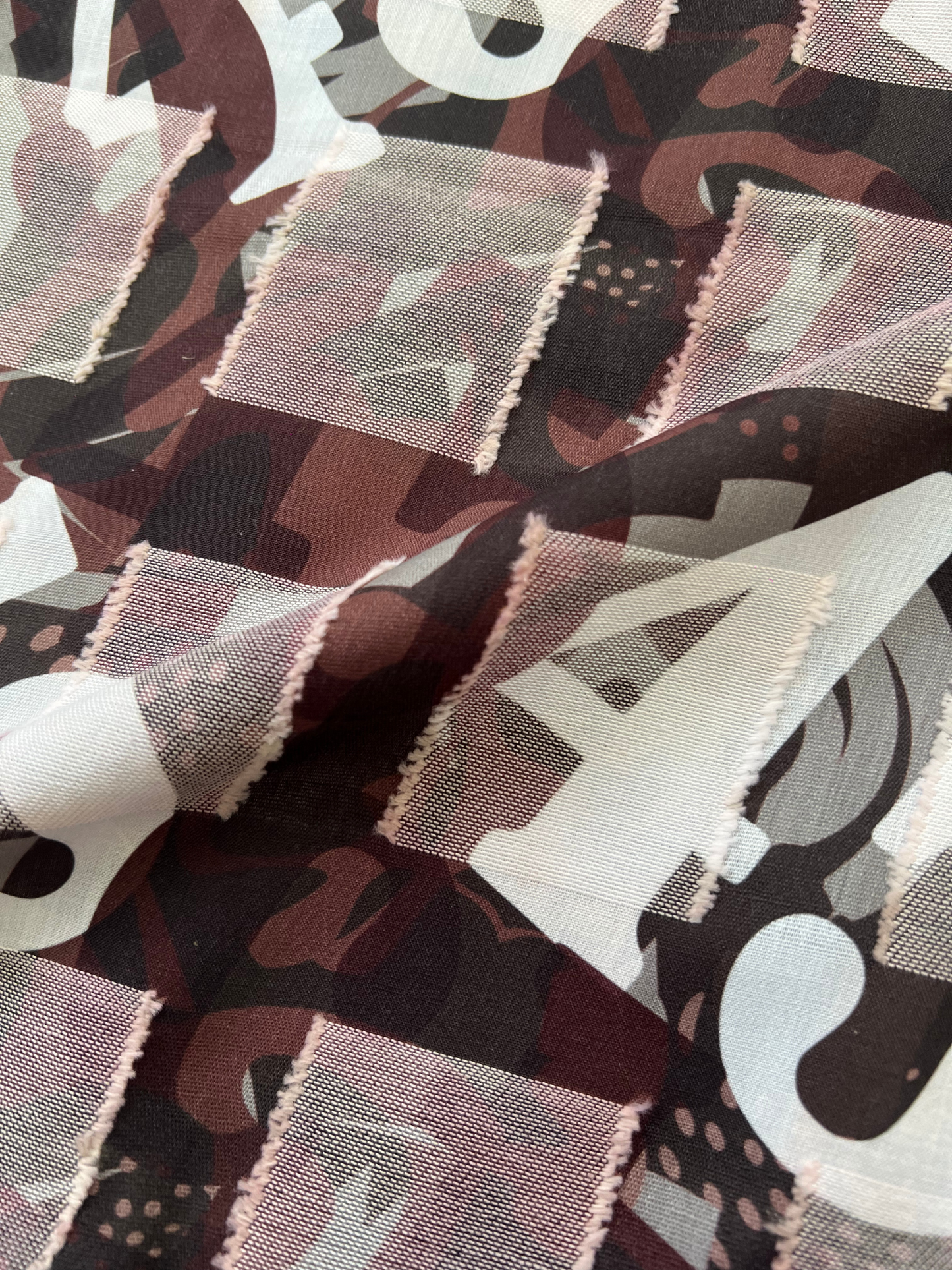 CUT WORK MULTICOLOR ABSTRACT SHIRT