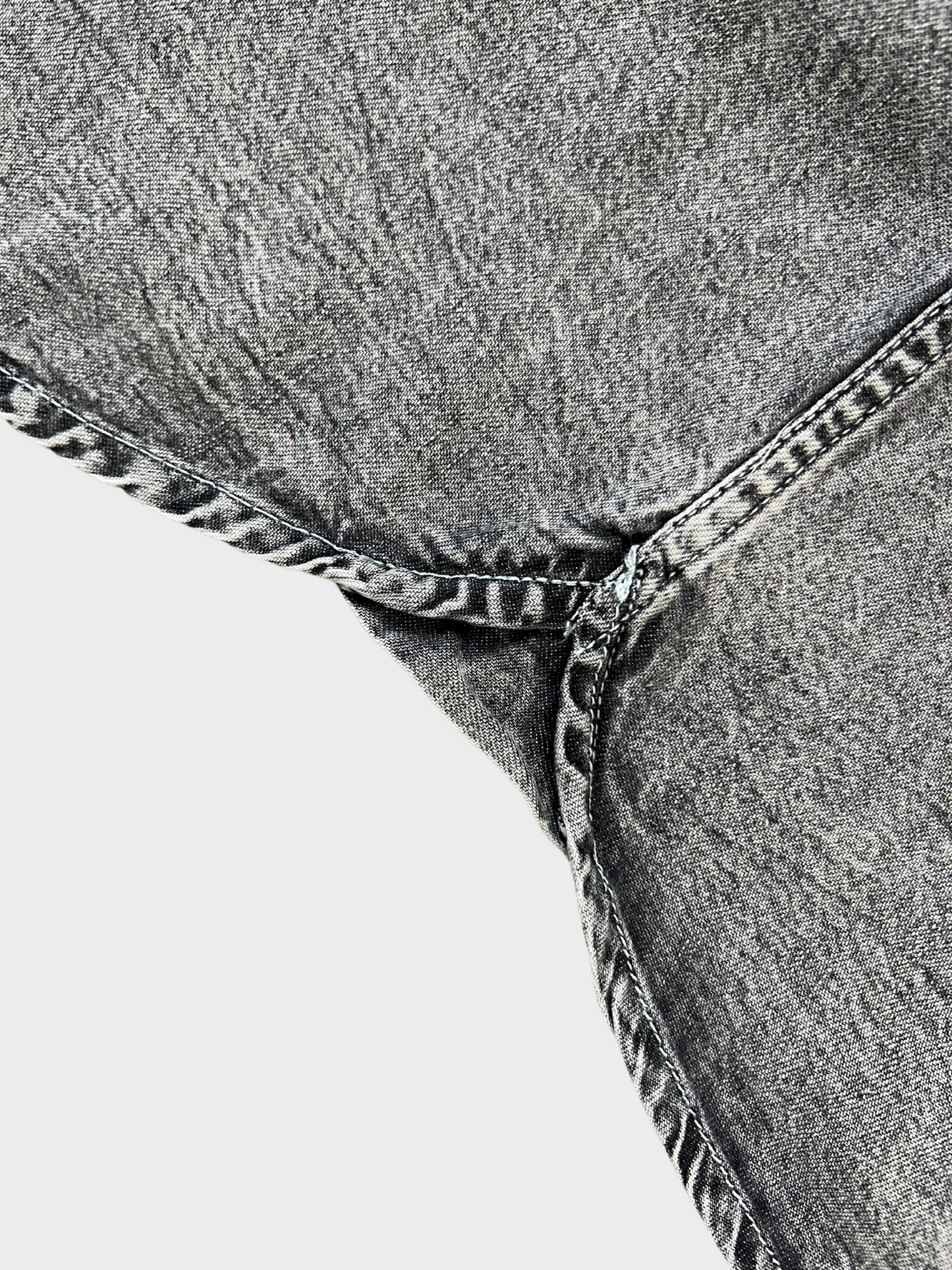 GREY SLIM FIT DENIM SHIRT