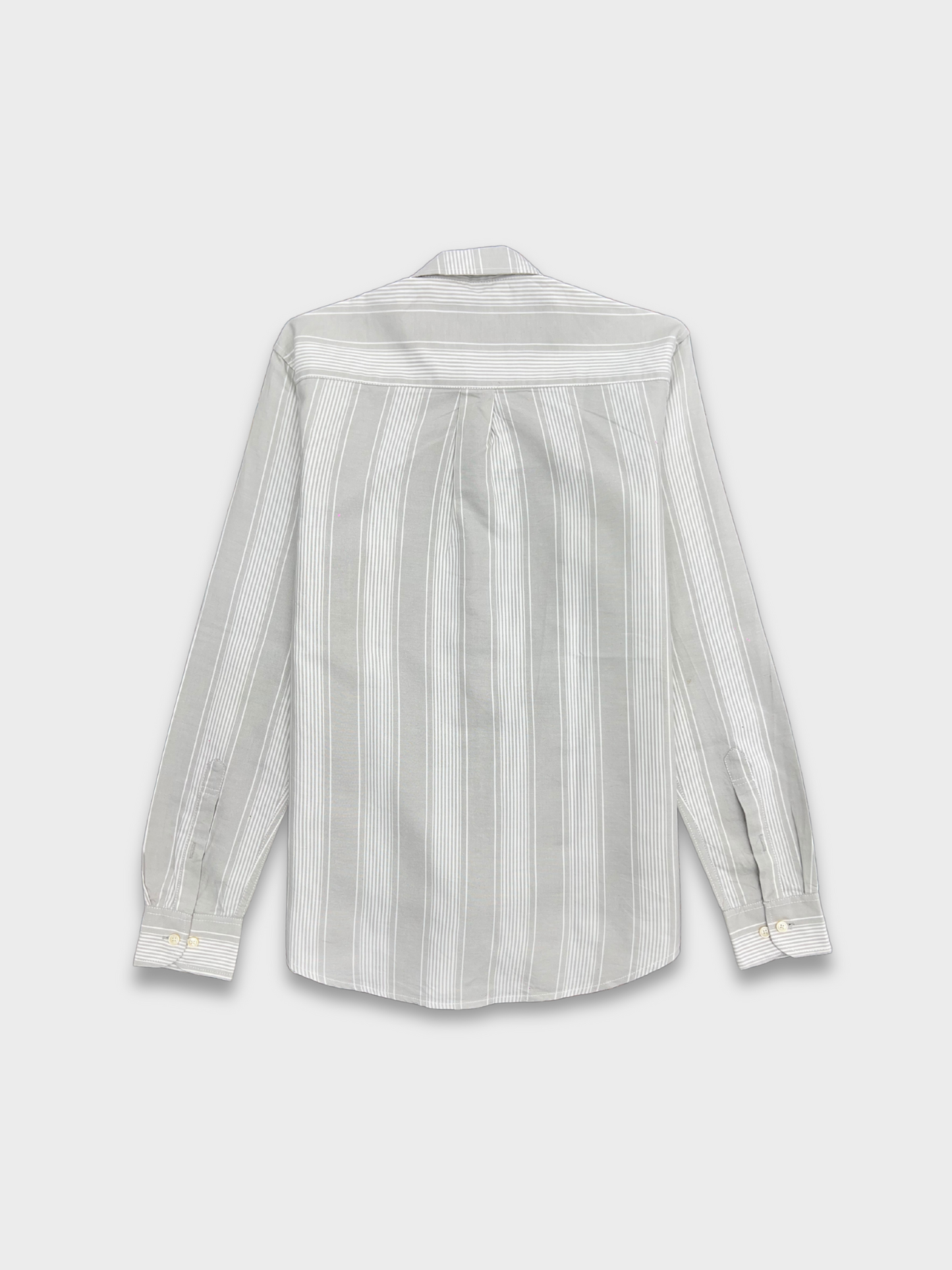 LIGHT GREY OXFORD STRIPES SLIM FIT SHIRT