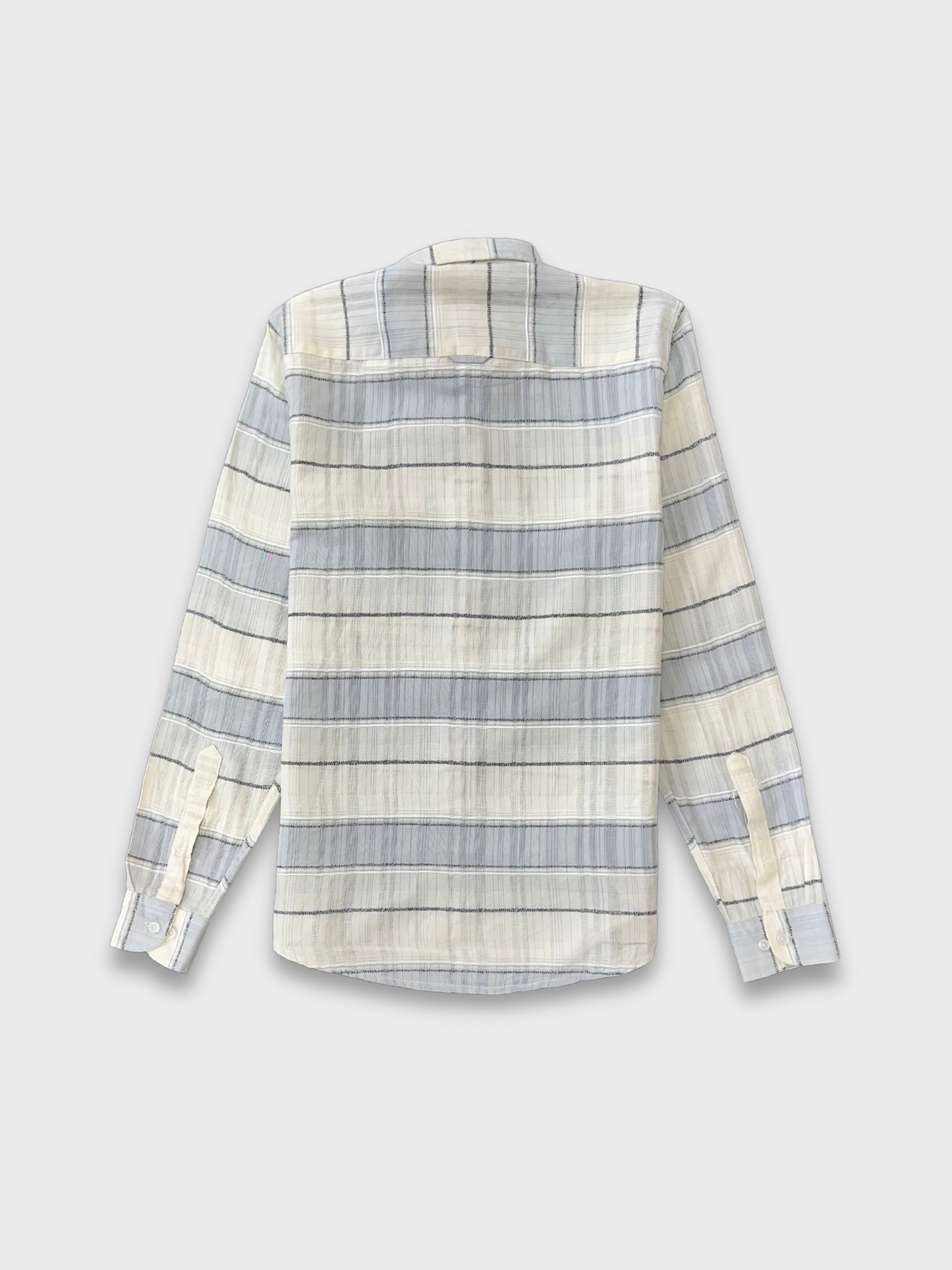 MEN'S SHANEEL EMBROIDERED LIGHT BLUE STRIPES SLIM FIT SHIRT