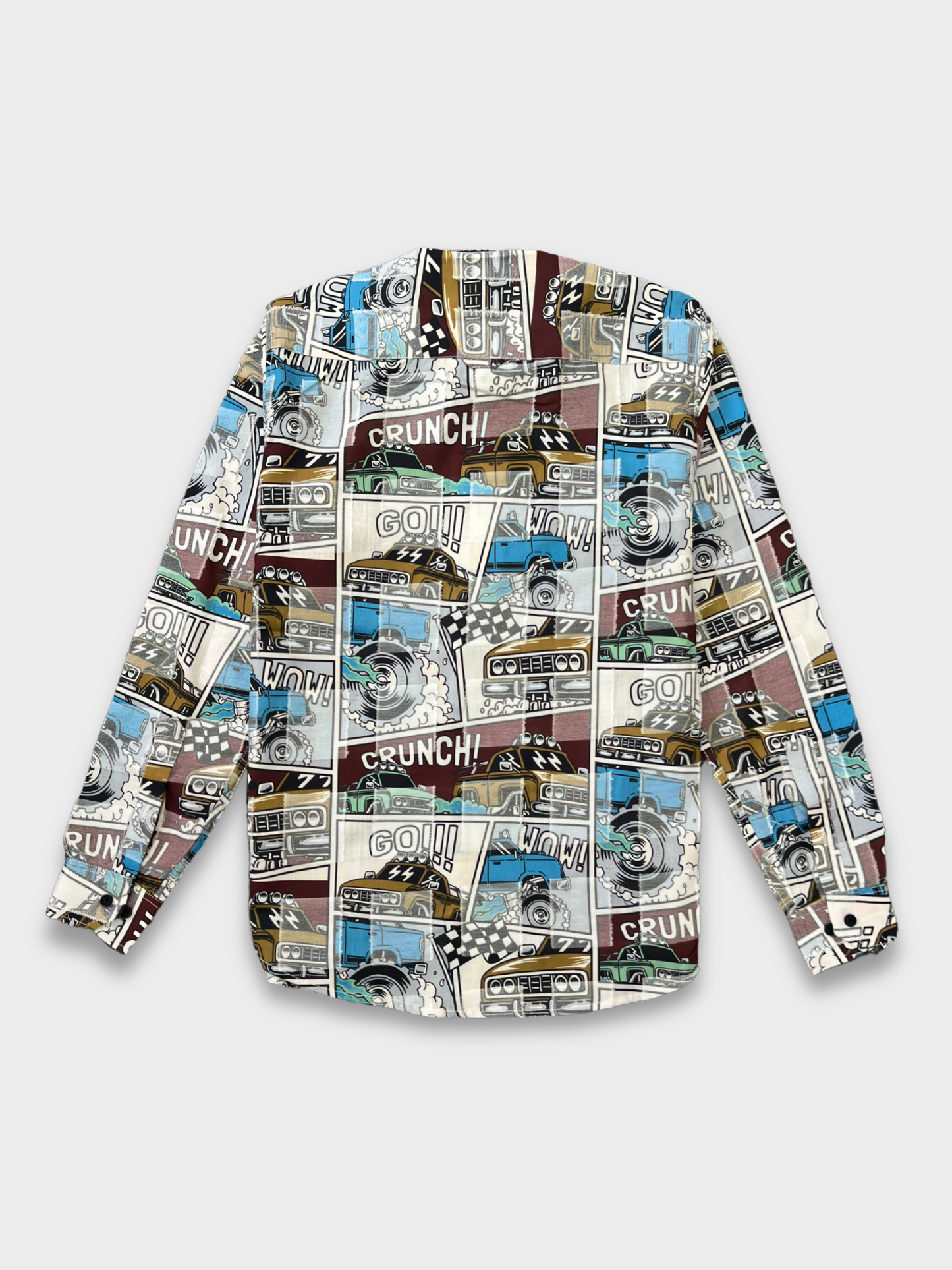 CUT WORK MULTICOLOR ABSTRACT SHIRT