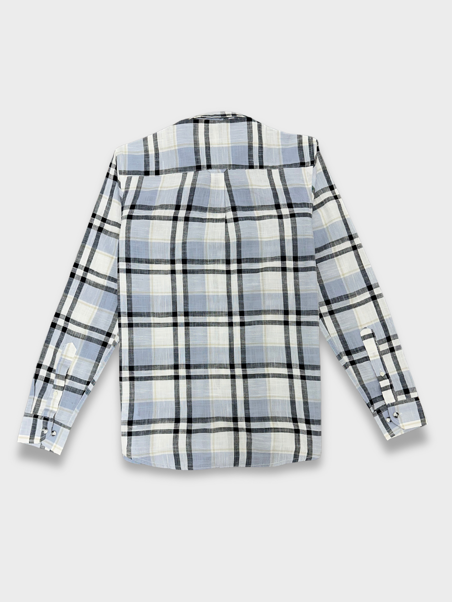 Men's Dobby Check Light Blue Slim Fit Shirt