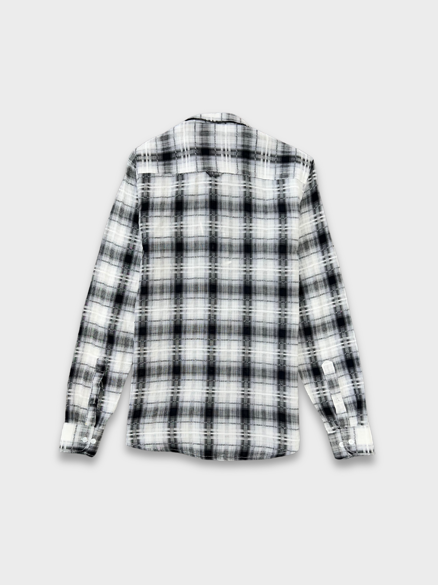 MEN'S SHANEEL EMBROIDERED BLACK CHECK SLIM FIT SHIRT