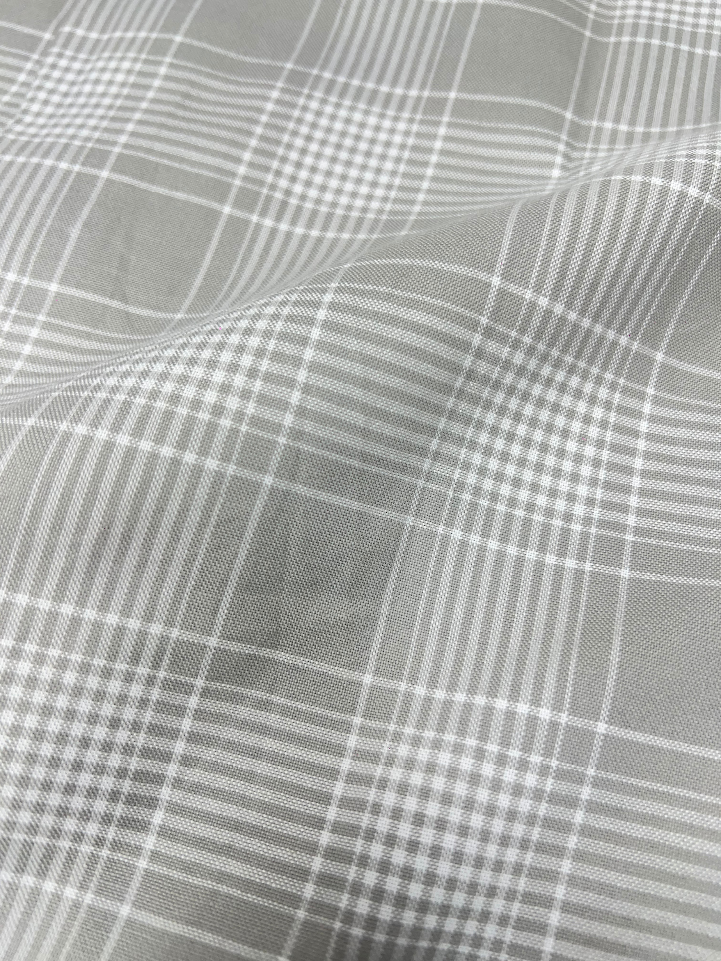 LIGHT GREY OXFORD CHECKERED SLIM FIT SHIRT