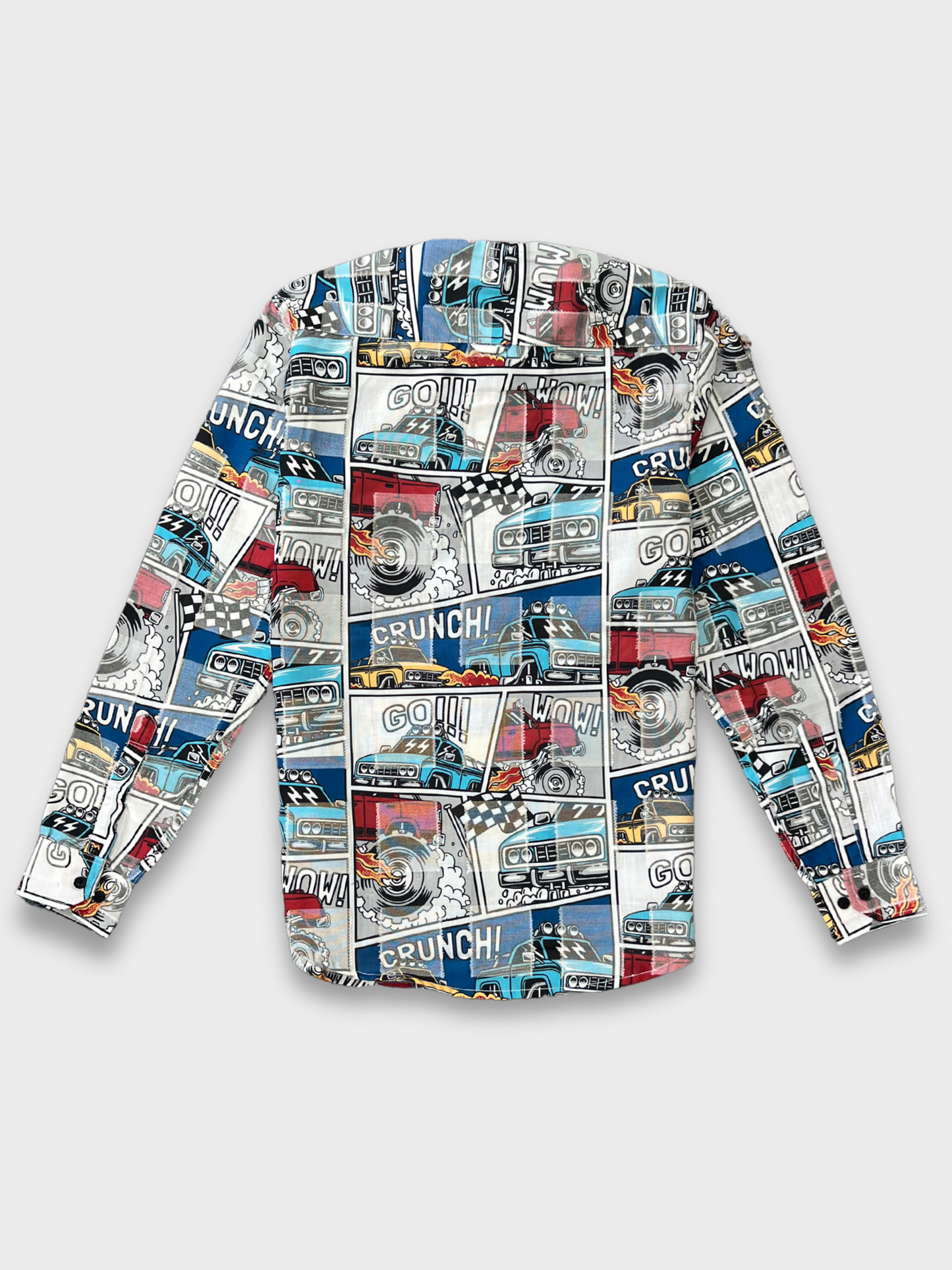 CUT WORK MULTICOLOR ABSTRACT SHIRT