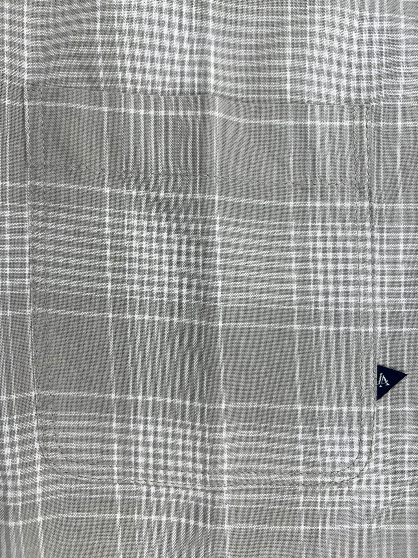 LIGHT GREY OXFORD CHECKERED SLIM FIT SHIRT