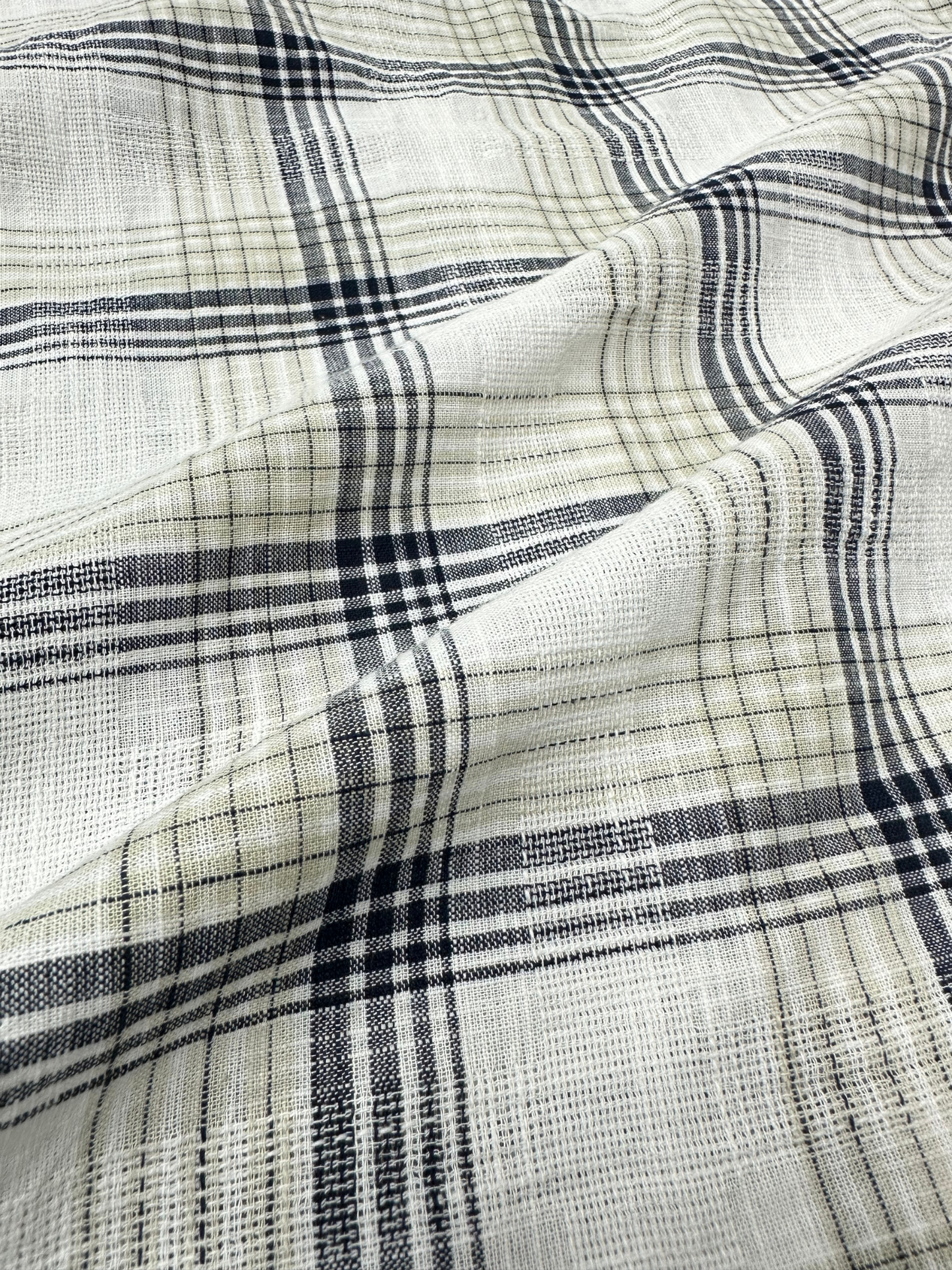Men's Dobby Check Beige Slim Fit Shirt