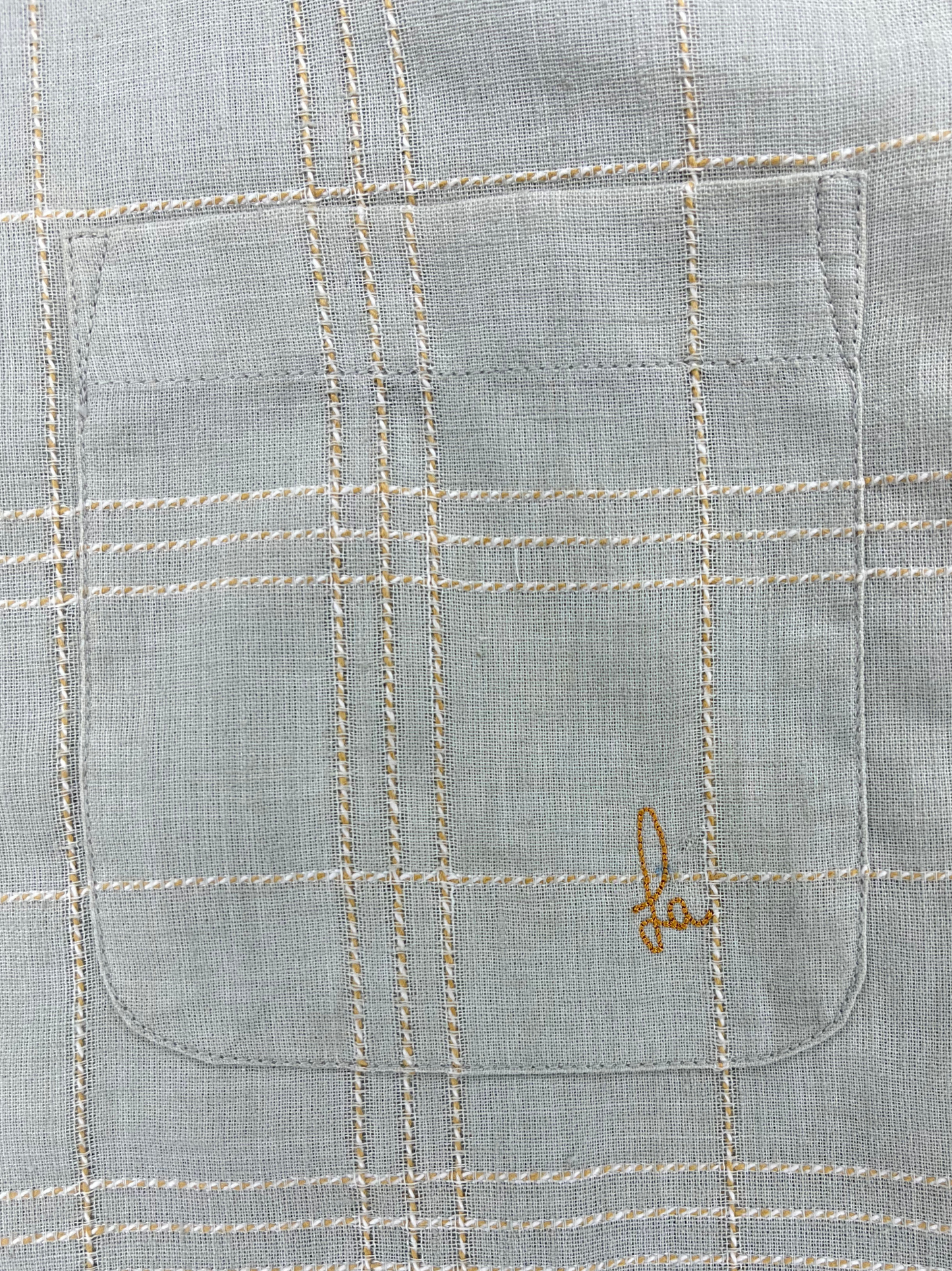 Men's Slim Fit Checkered Sea Green Linen Shirt