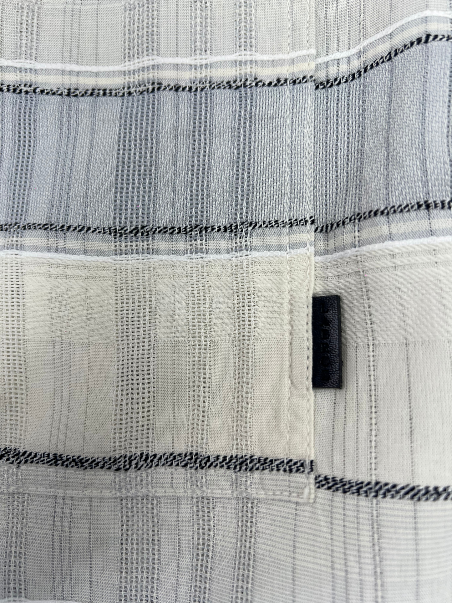 MEN'S SHANEEL EMBROIDERED LIGHT BLUE STRIPES SLIM FIT SHIRT