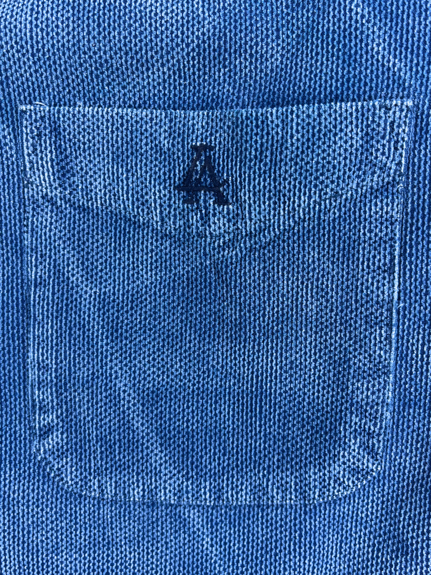 Men’s Texture Indigo Velvet Corduroy Shirt