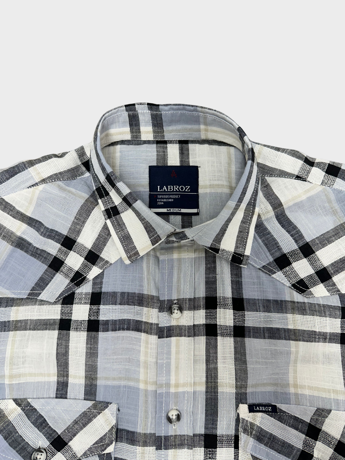 Men's Dobby Check Light Blue Slim Fit Shirt