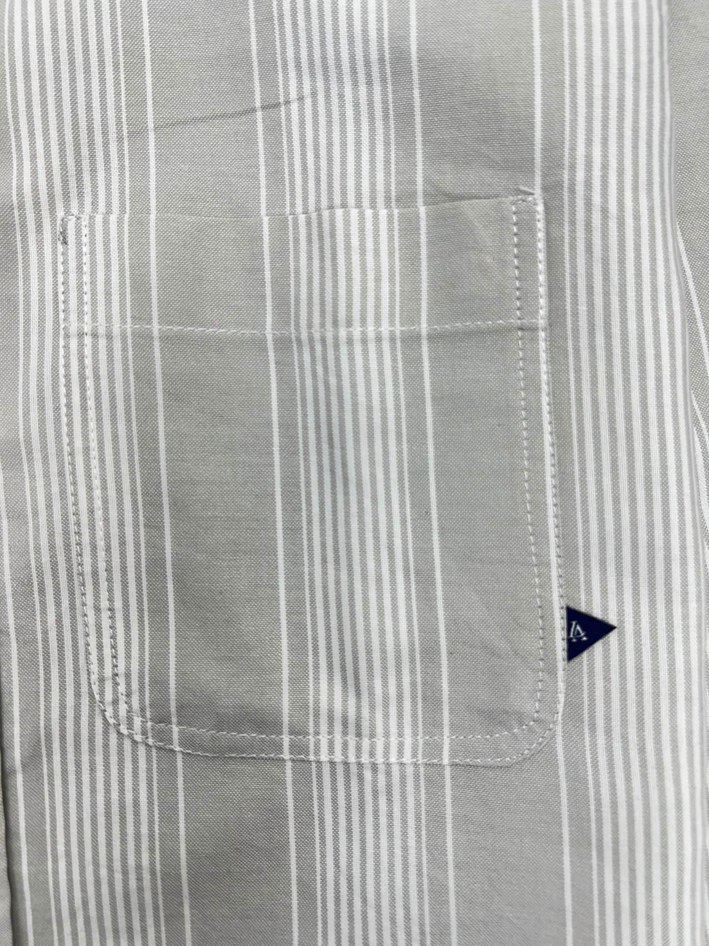 LIGHT GREY OXFORD STRIPES SLIM FIT SHIRT