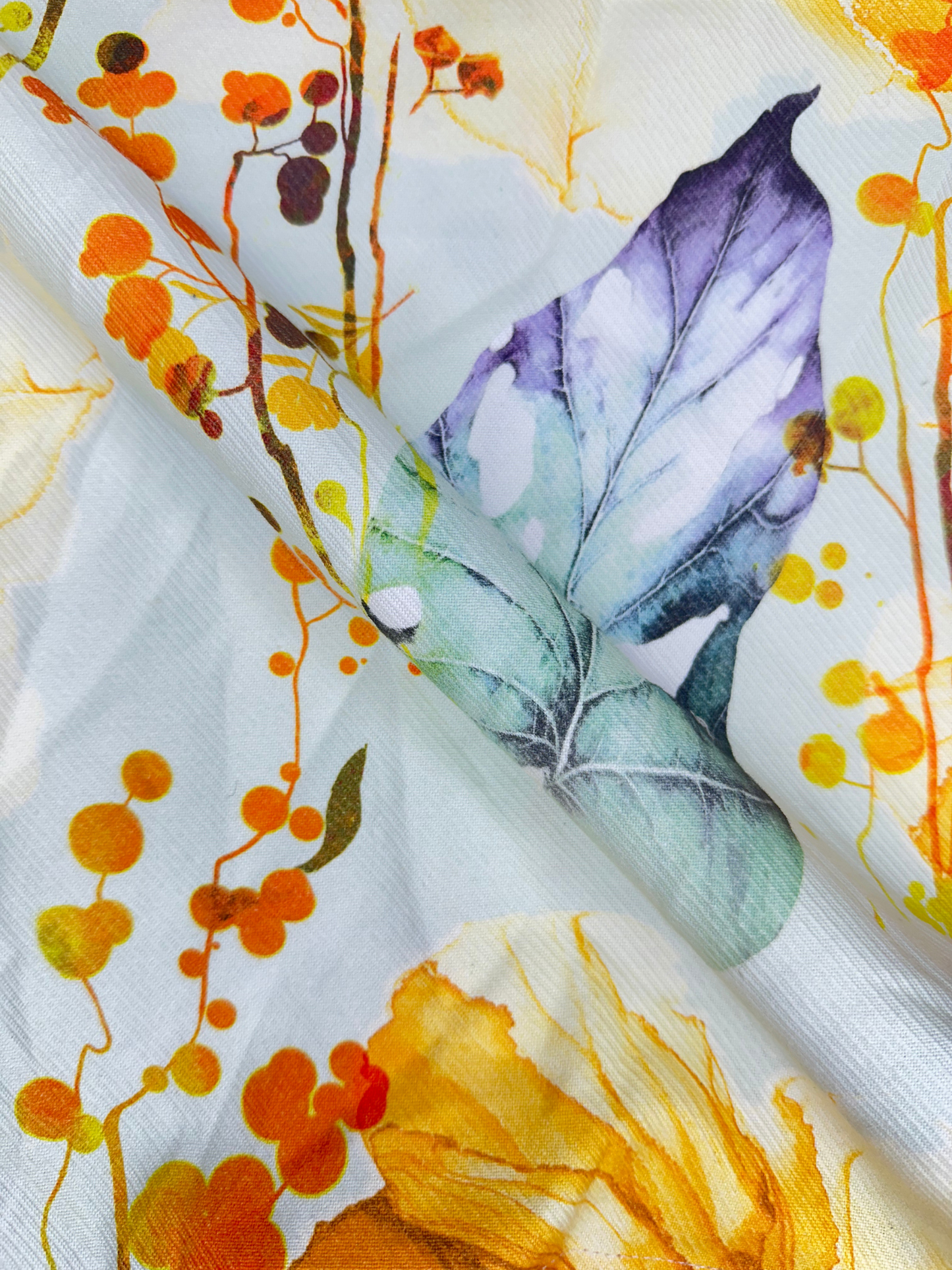 Men's Relaxed Fit Floral Print Heavy Twill Camp Collar Shirt