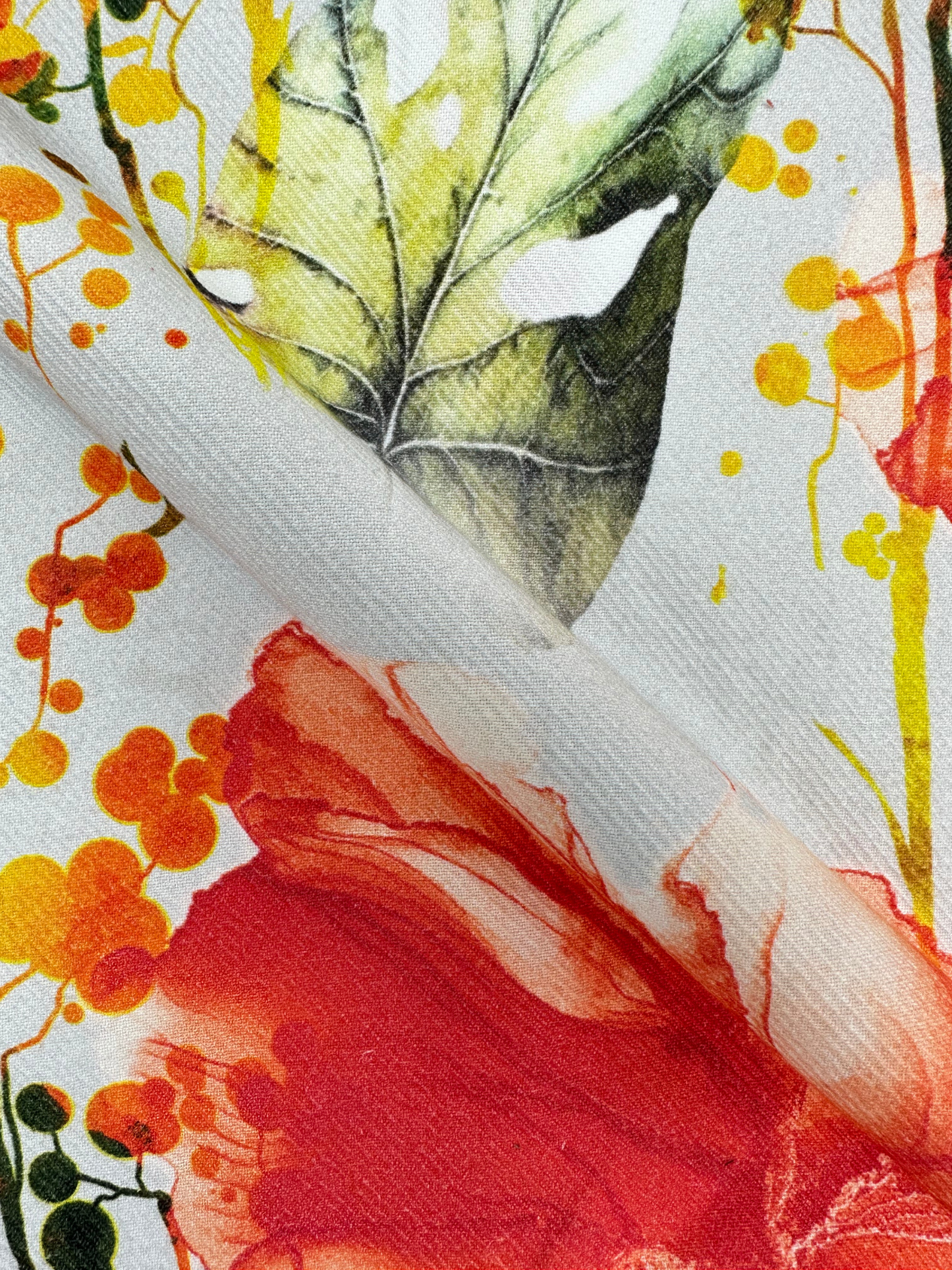 Men's Relaxed Fit Floral Print Heavy Twill Camp Collar Shirt