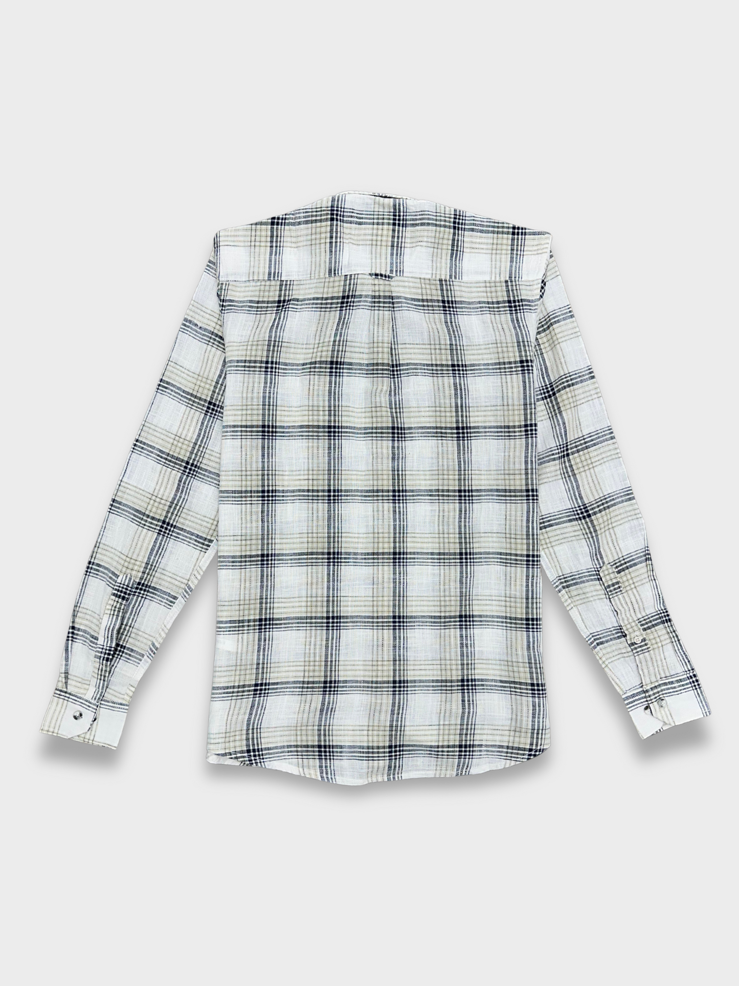 Men's Dobby Check Beige Slim Fit Shirt