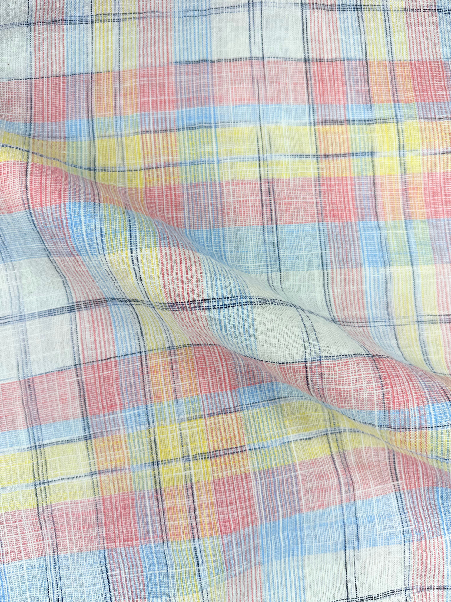 Men’s Linen Multicolor Check Shirt