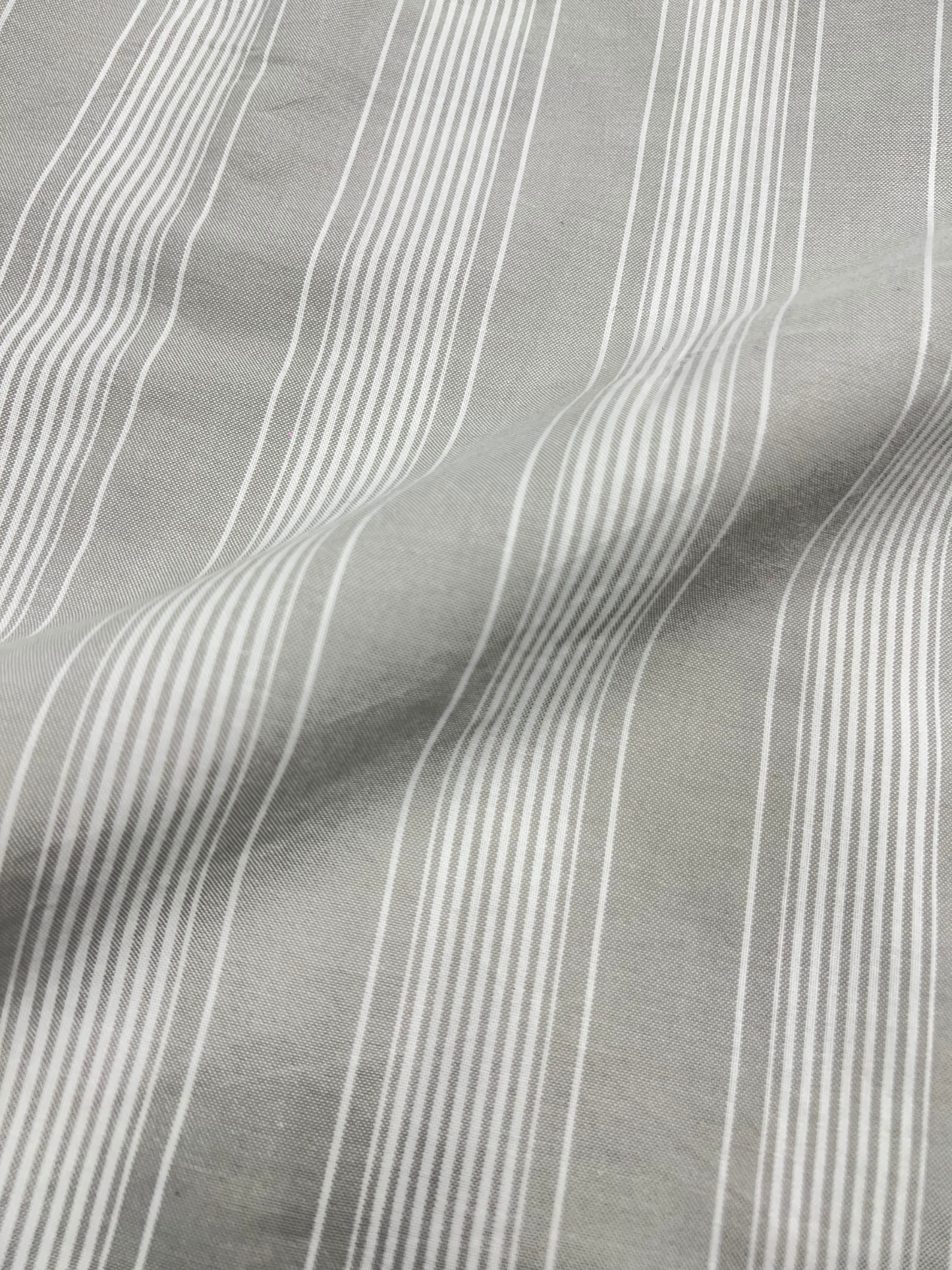 LIGHT GREY OXFORD STRIPES SLIM FIT SHIRT