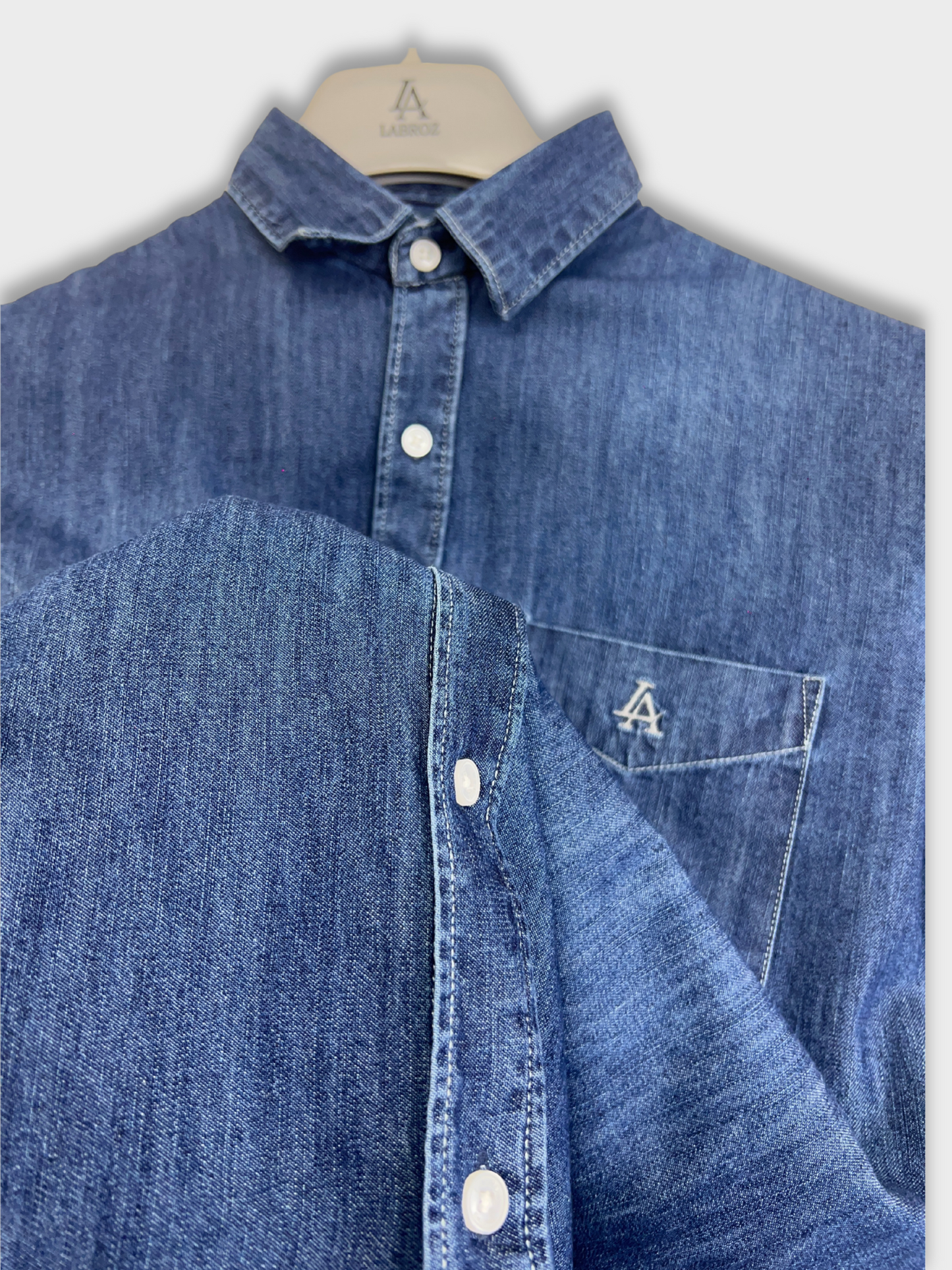 DARK BLUE SLIM FIT DENIM SHIRT