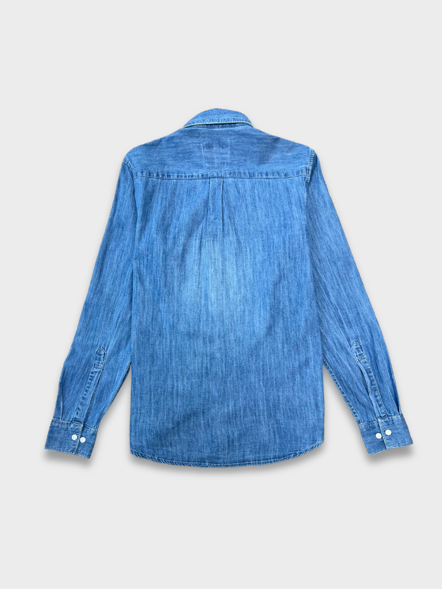 MID BLUE SLIM FIT DENIM SHIRT