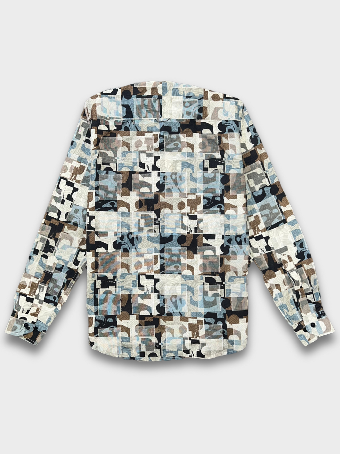 CUT WORK MULTICOLOR ABSTRACT SHIRT