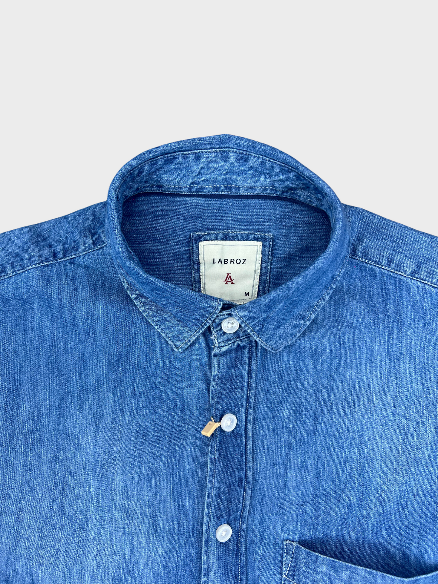 MID BLUE SLIM FIT DENIM SHIRT