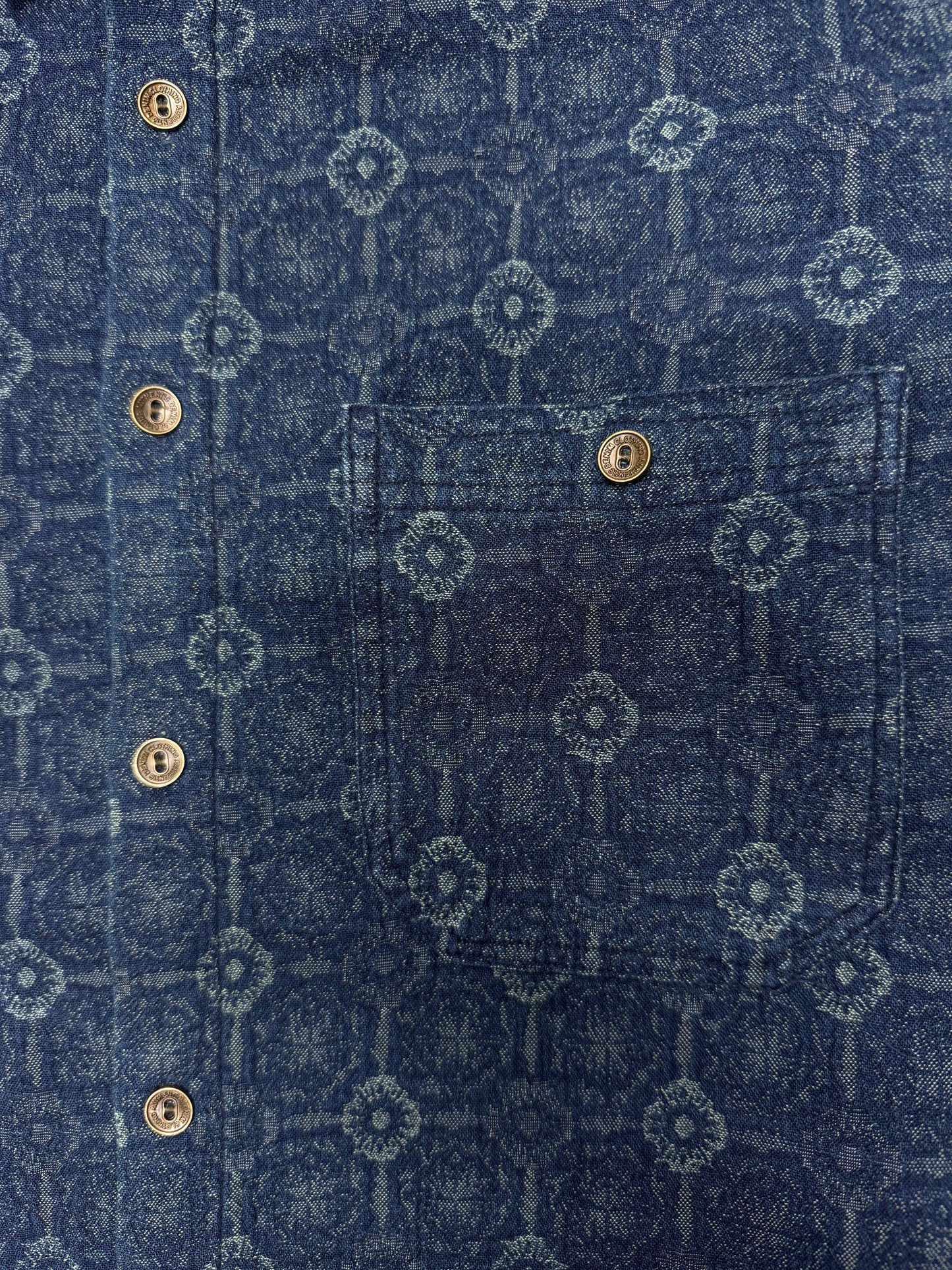 TINTED JACQUARD SLIM FIT DENIM SHIRT