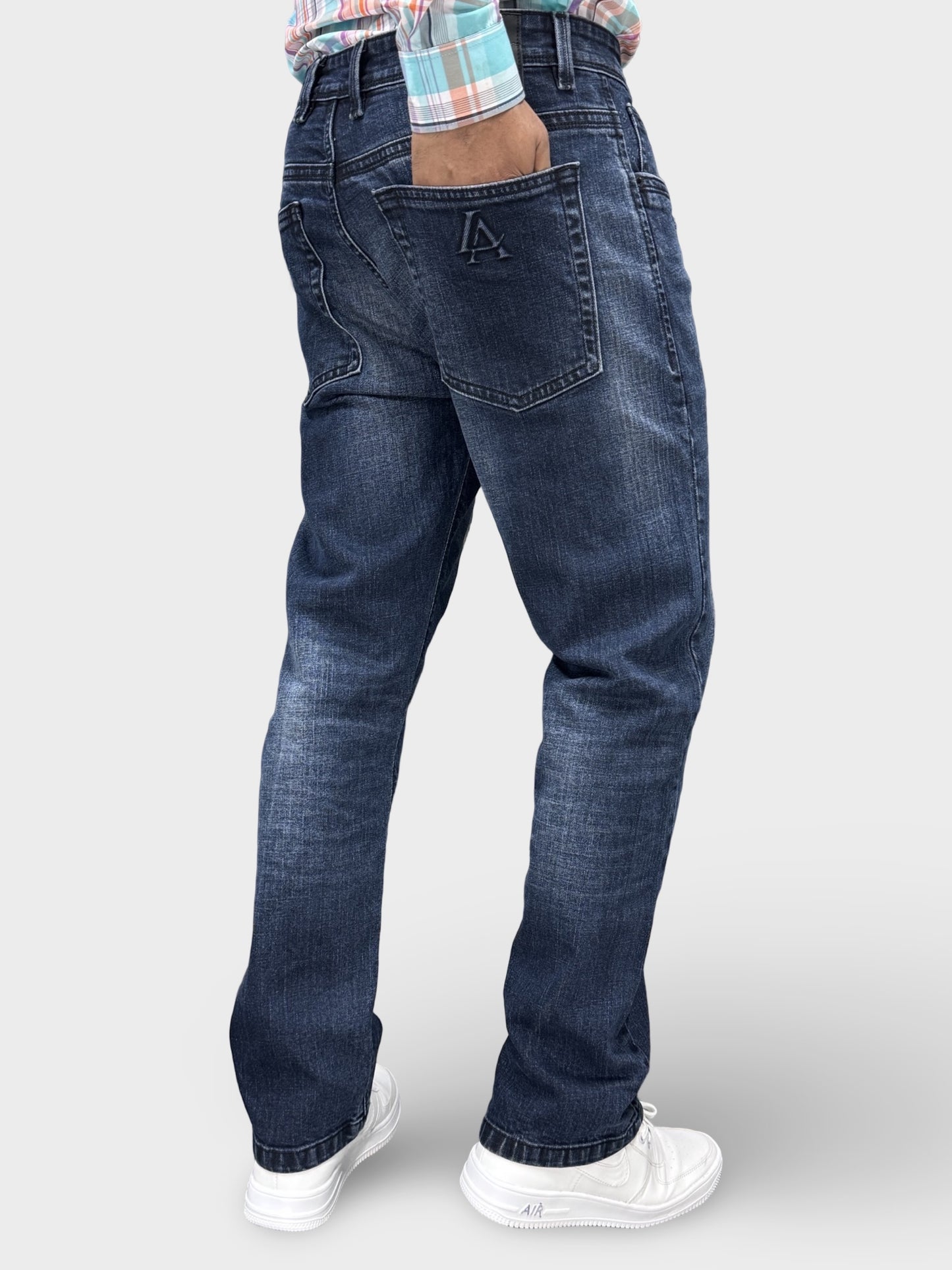 DARK BLUE RUGGED COMFORT FIT DENIMS