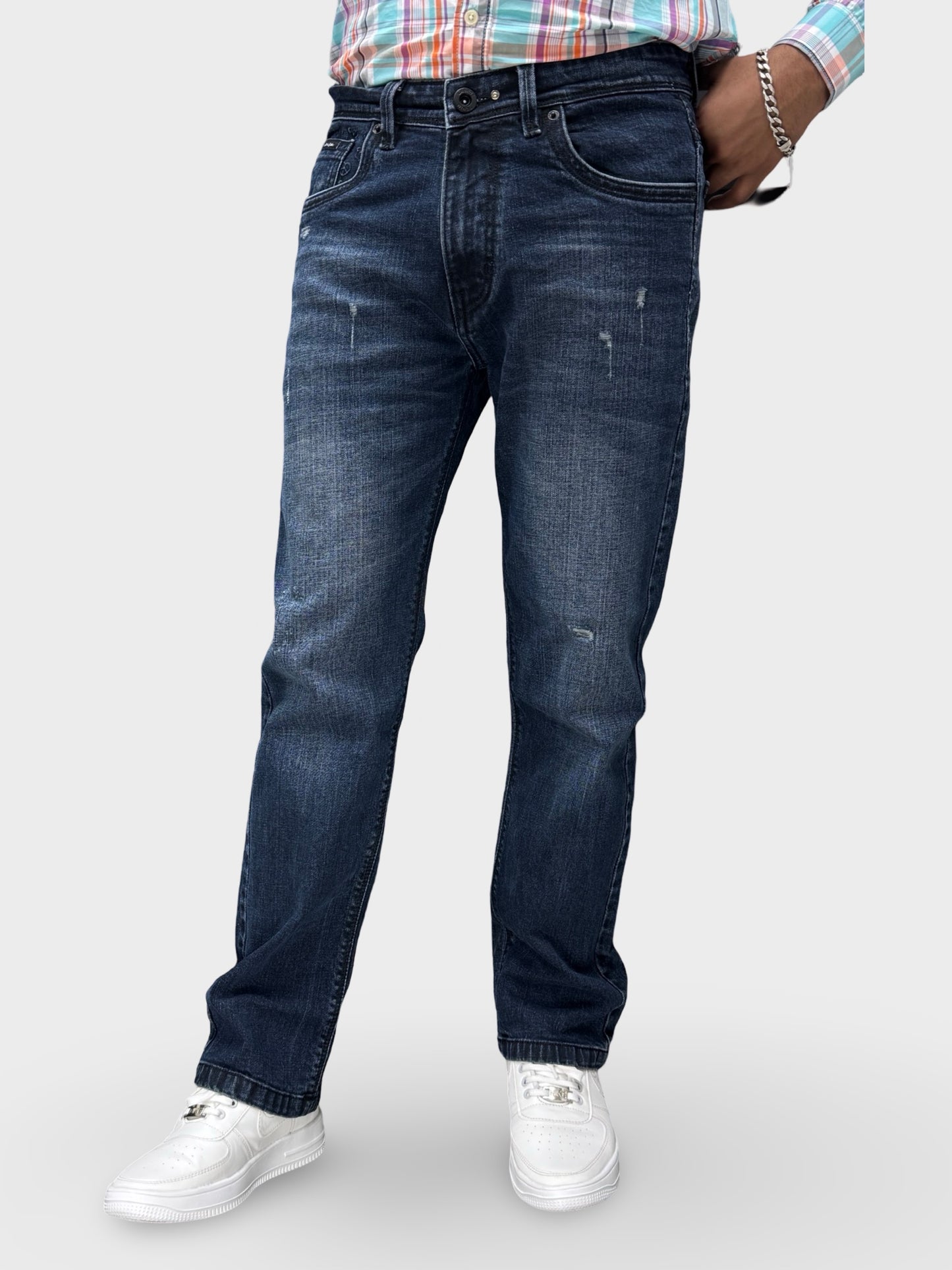 DARK BLUE RUGGED COMFORT FIT DENIMS