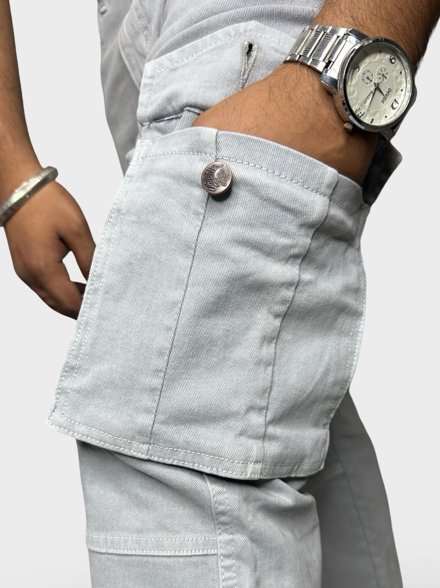 Men’s Ice Grey 6-Pocket Comfort Fit Cargo