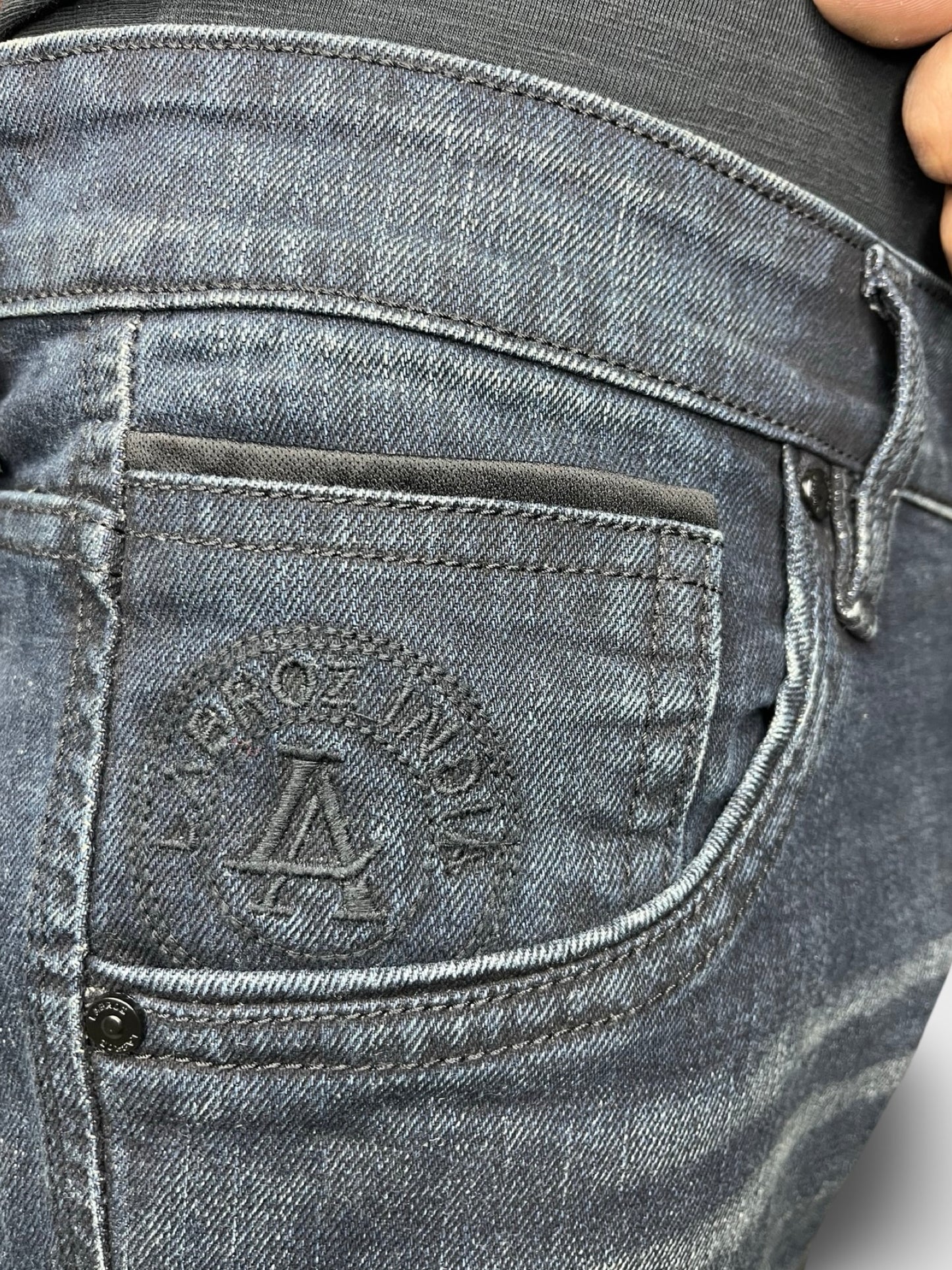 Men’s Straight Fit Jeans with Premium Finish and Faded Detailing