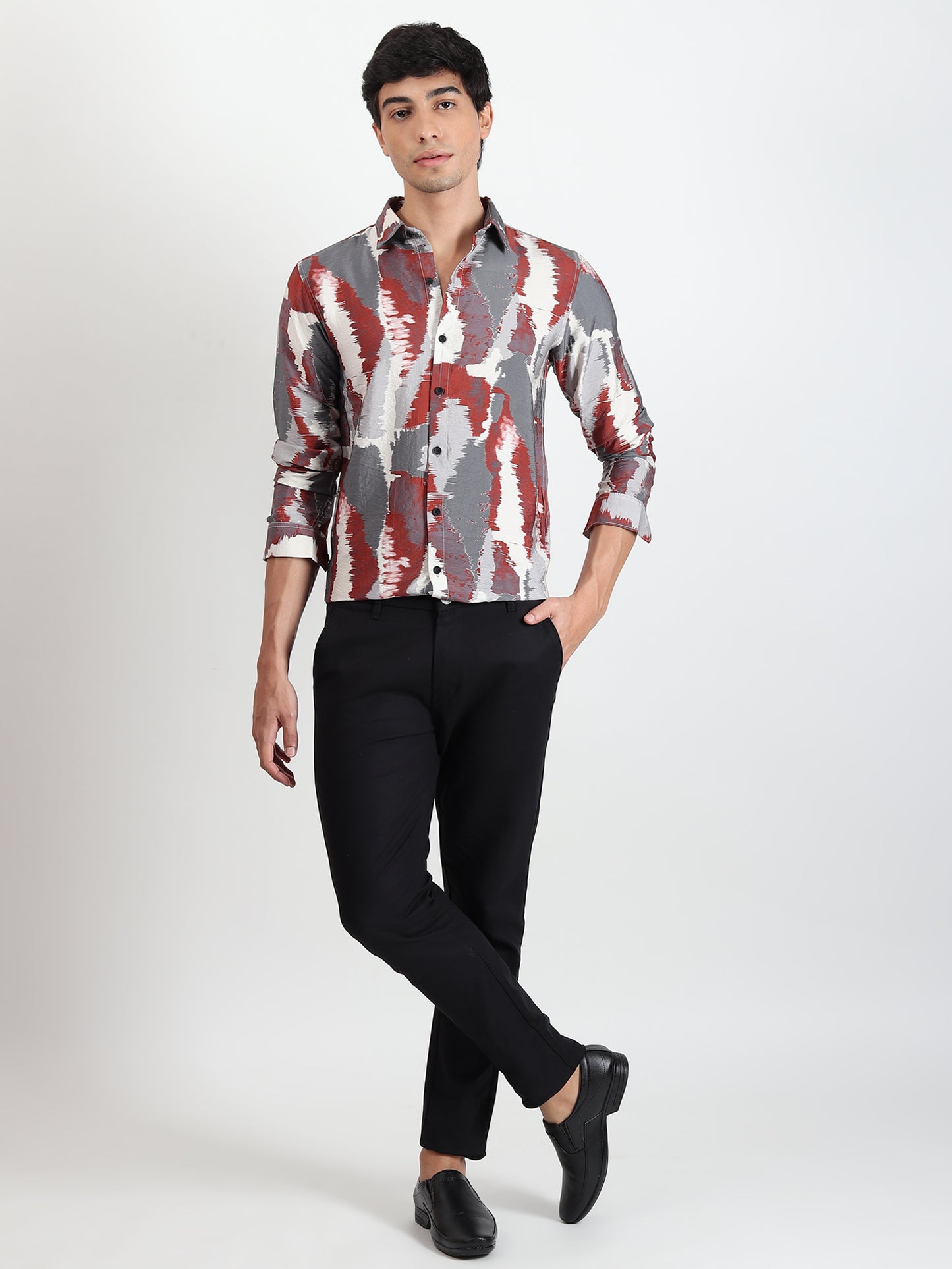 MULTI ABSTRACT SLIM FIT SHIRT