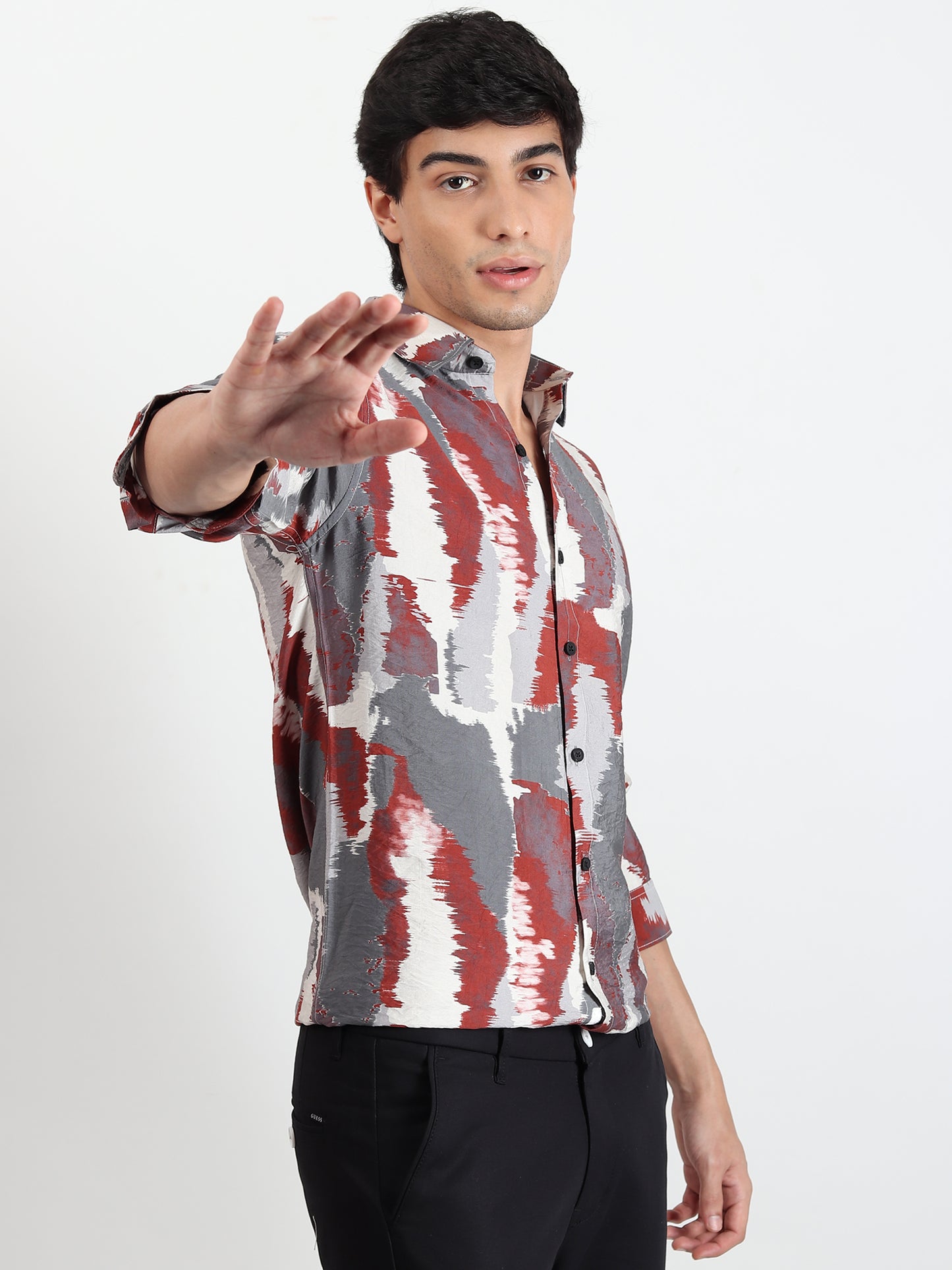 MULTI ABSTRACT SLIM FIT SHIRT