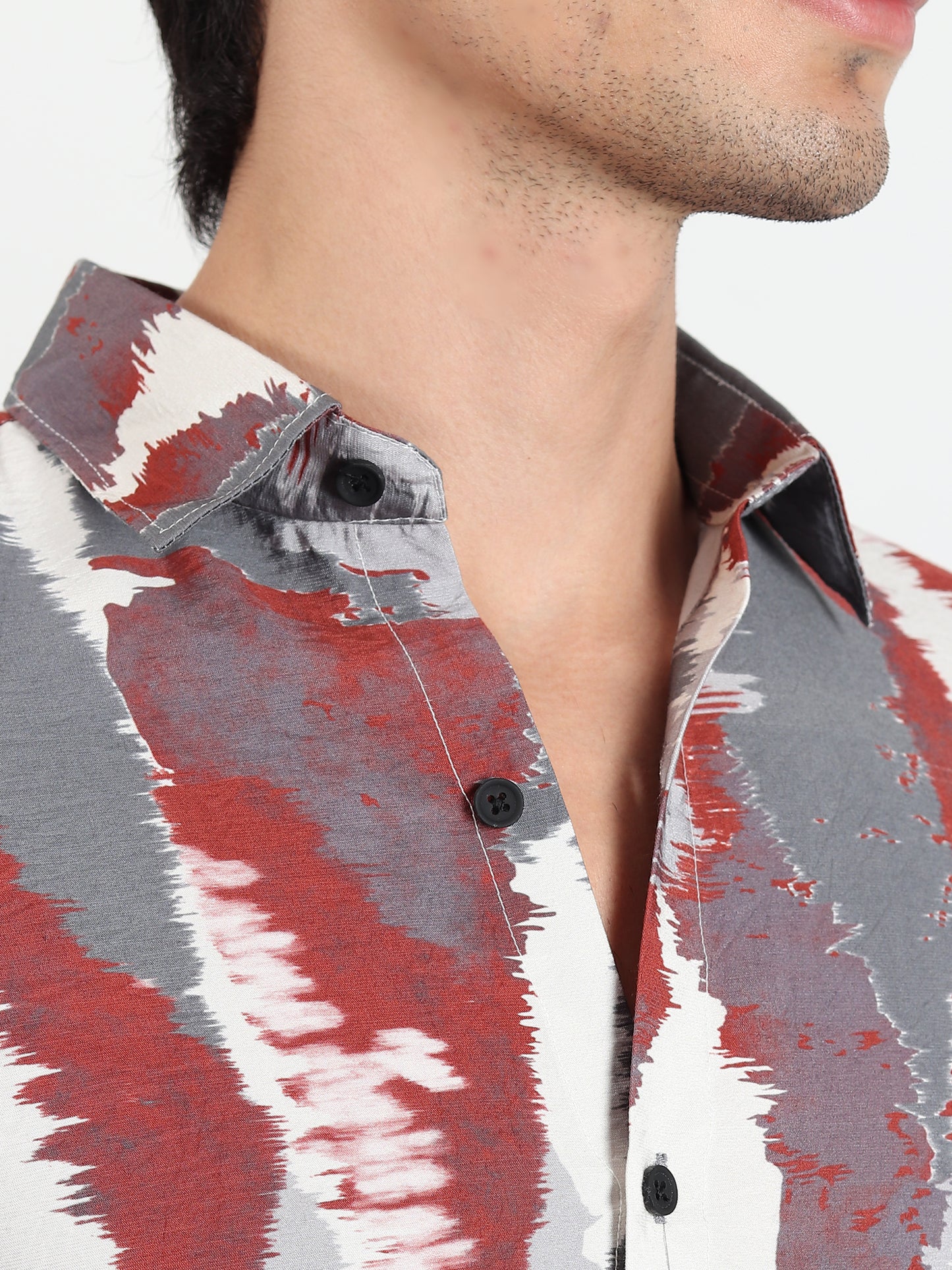 MULTI ABSTRACT SLIM FIT SHIRT