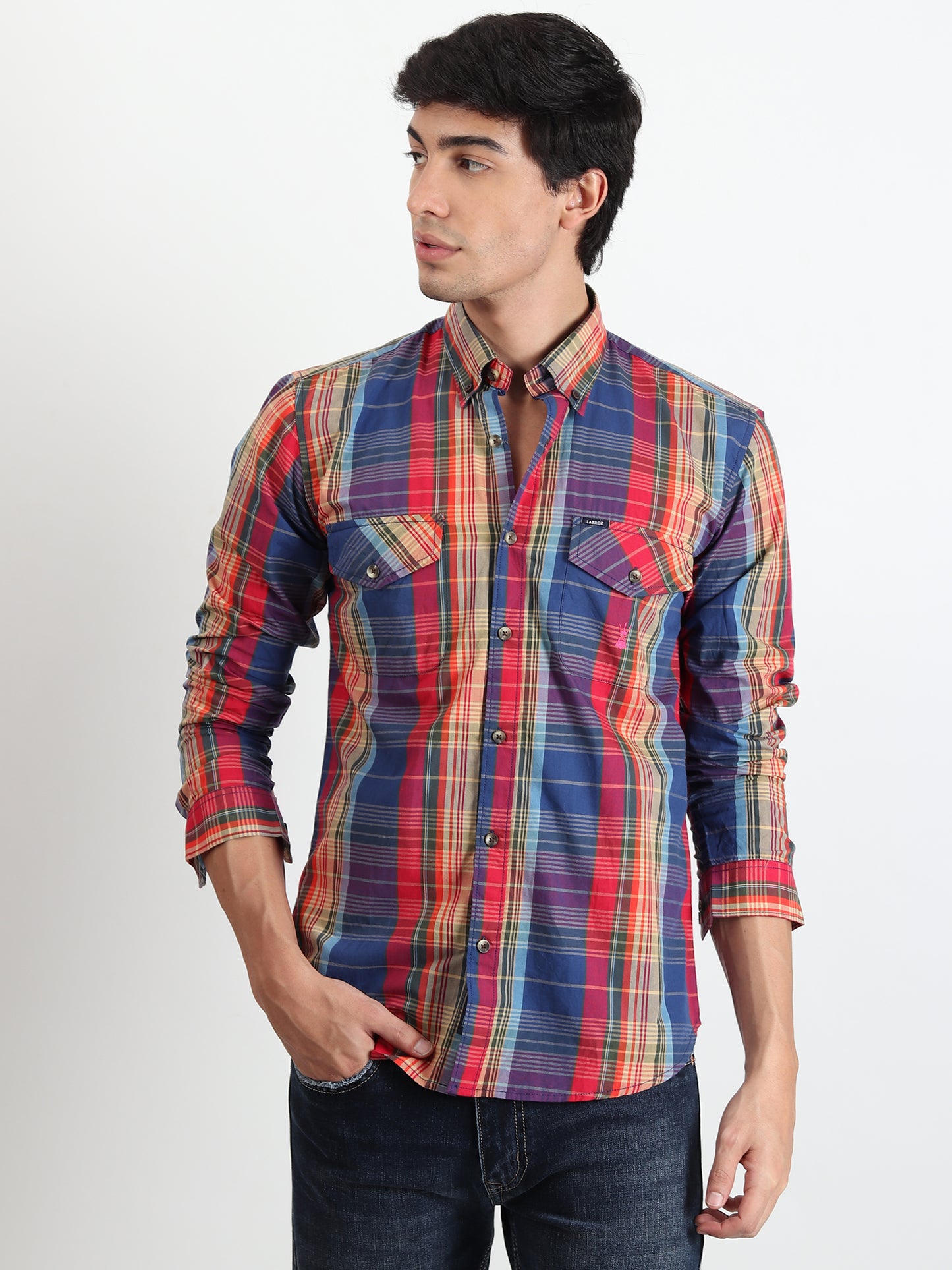 MULTI CHECKED SLIM FIT SHIRT