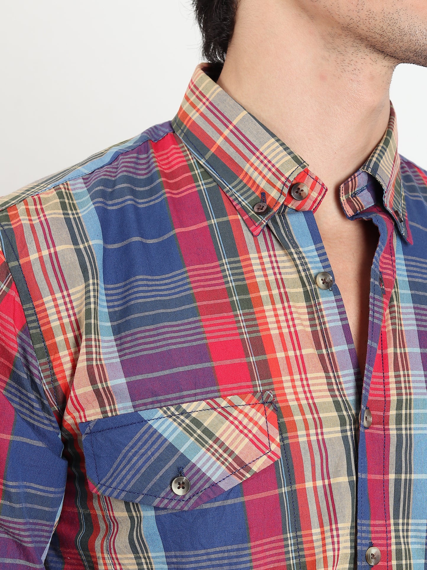 MULTI CHECKED SLIM FIT SHIRT