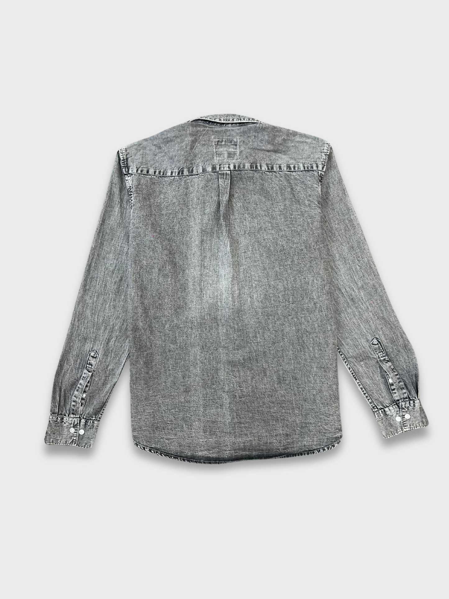 GREY SLIM FIT DENIM SHIRT
