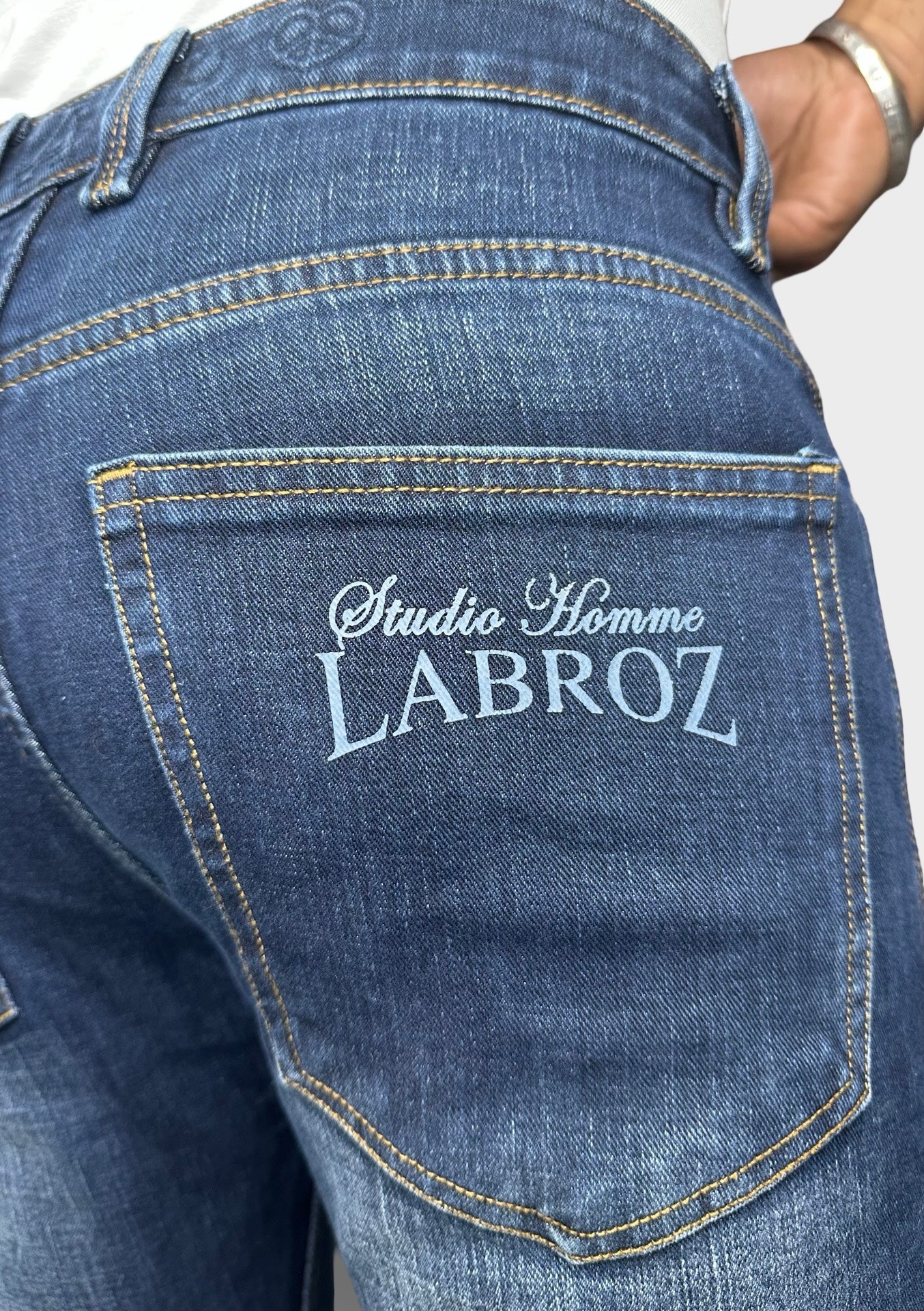 Men's Regular Fit Dark Blue Denim Jeans
