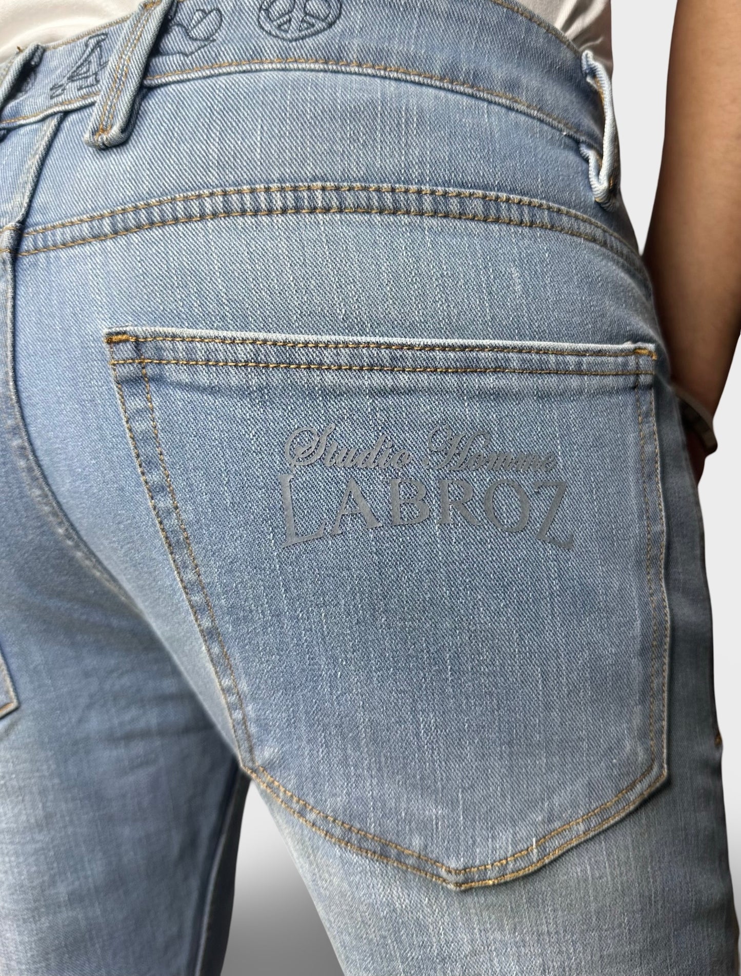 Men's Regular Fit Ice Blue Denim Jeans