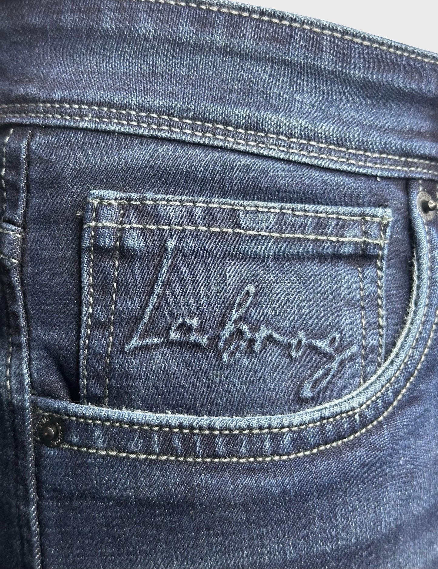 Men's Straight Fit Dark Blue Stretch Denim Jeans