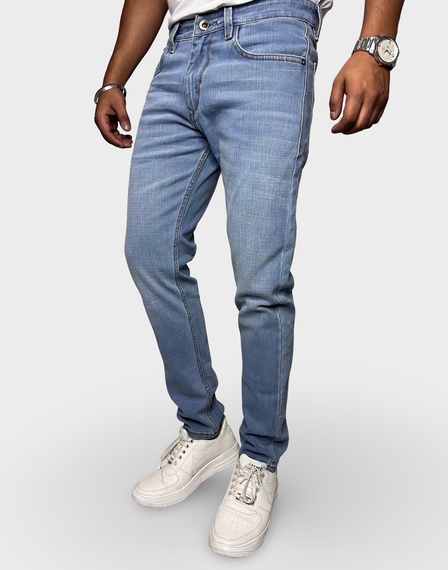 Men's Regular Fit Ice Blue Denim Jeans