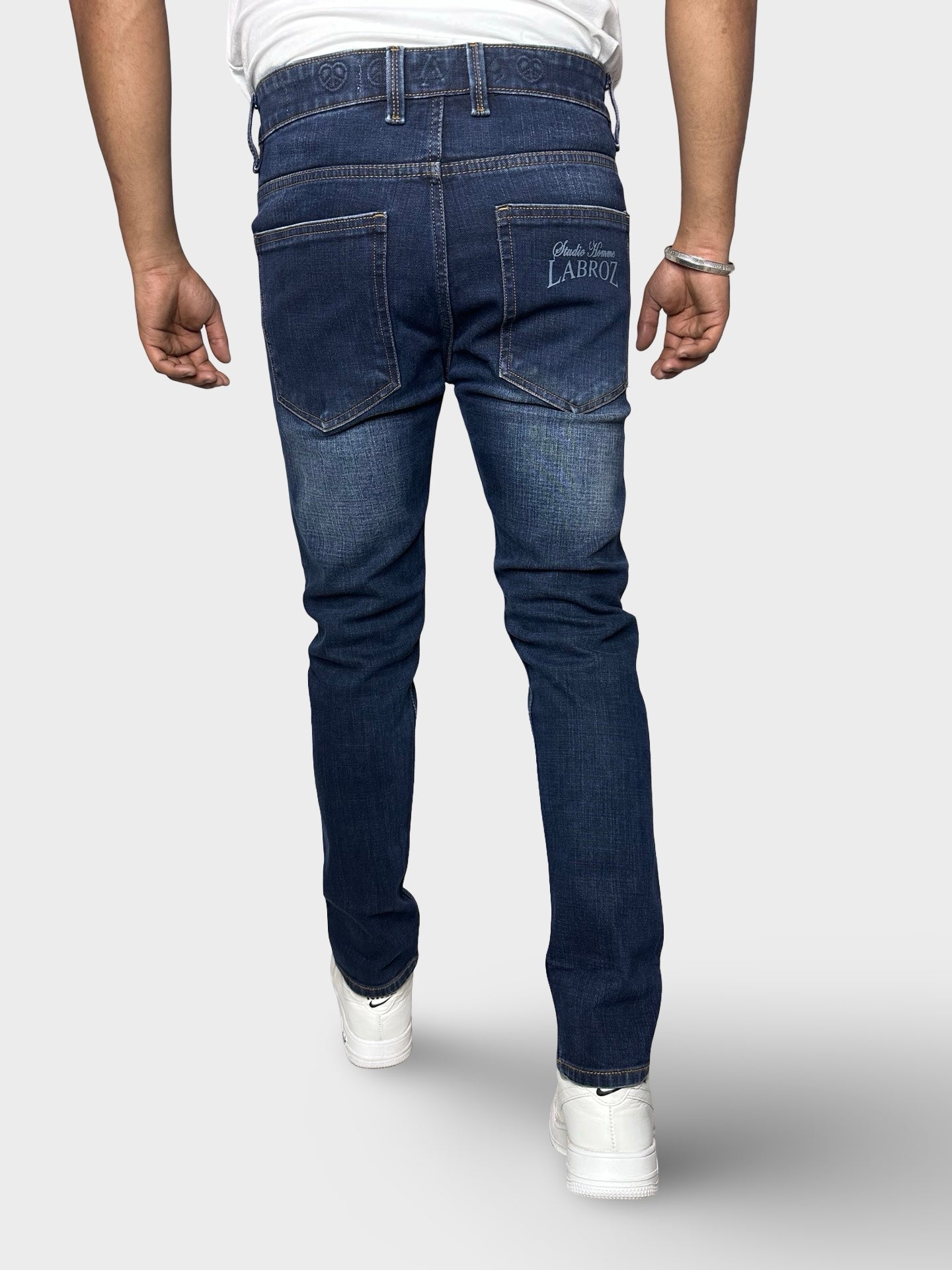 Men's Regular Fit Dark Blue Denim Jeans