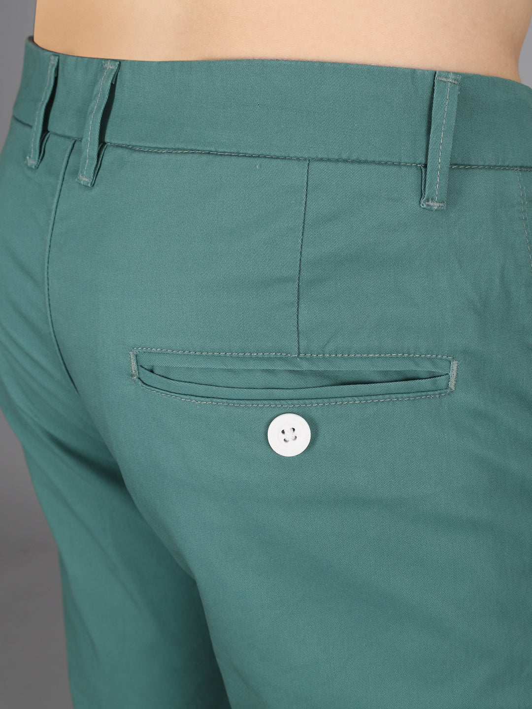 Mint Green Stretchable Slim Fit Casual Cotton Chino Pants