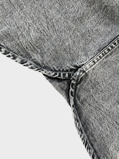 GREY SLIM FIT DENIM SHIRT