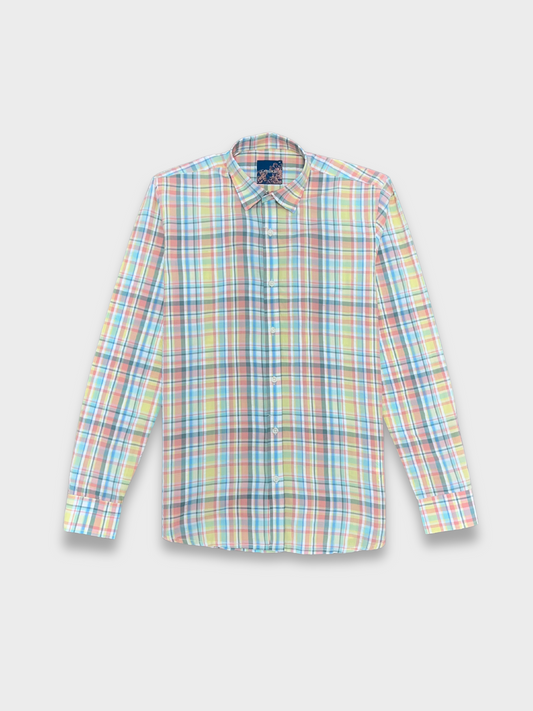 Men's Multicolor Check Slim Fit Shirt