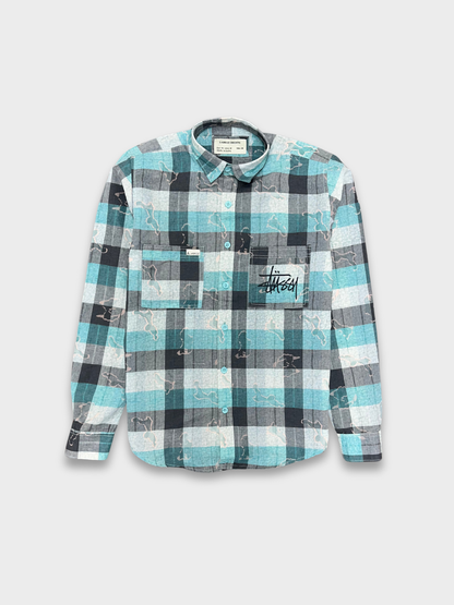 Men’s Fancy Dobby Multicolor Abstract Print Shirt