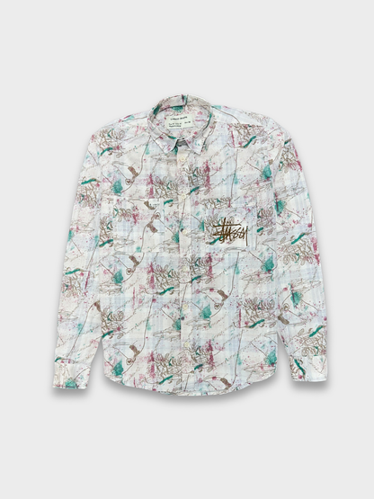Men’s Fancy Dobby Multicolor Abstract Print Shirt